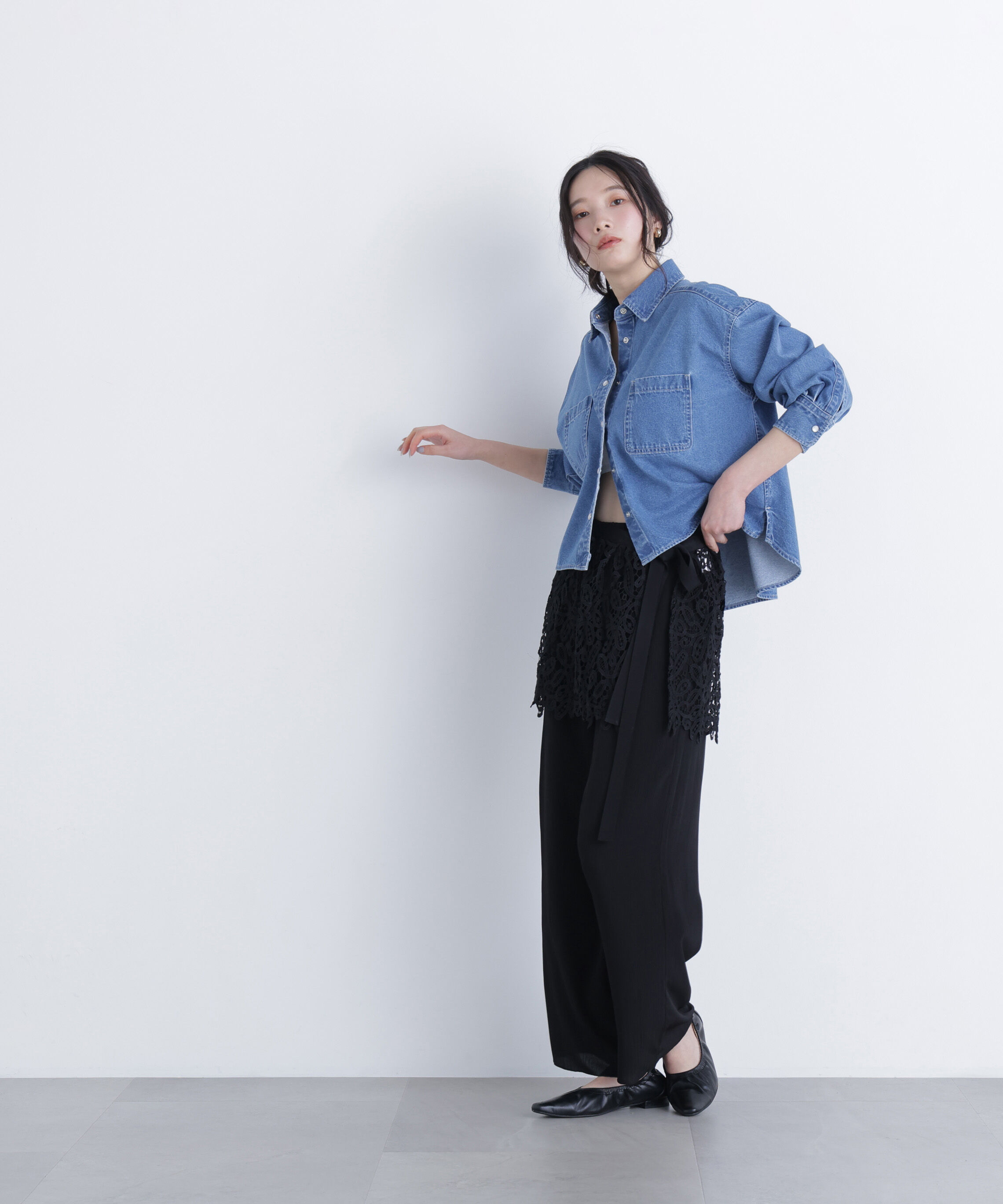  「〈N.〉レースレイヤード楊柳パンツ」|その他|