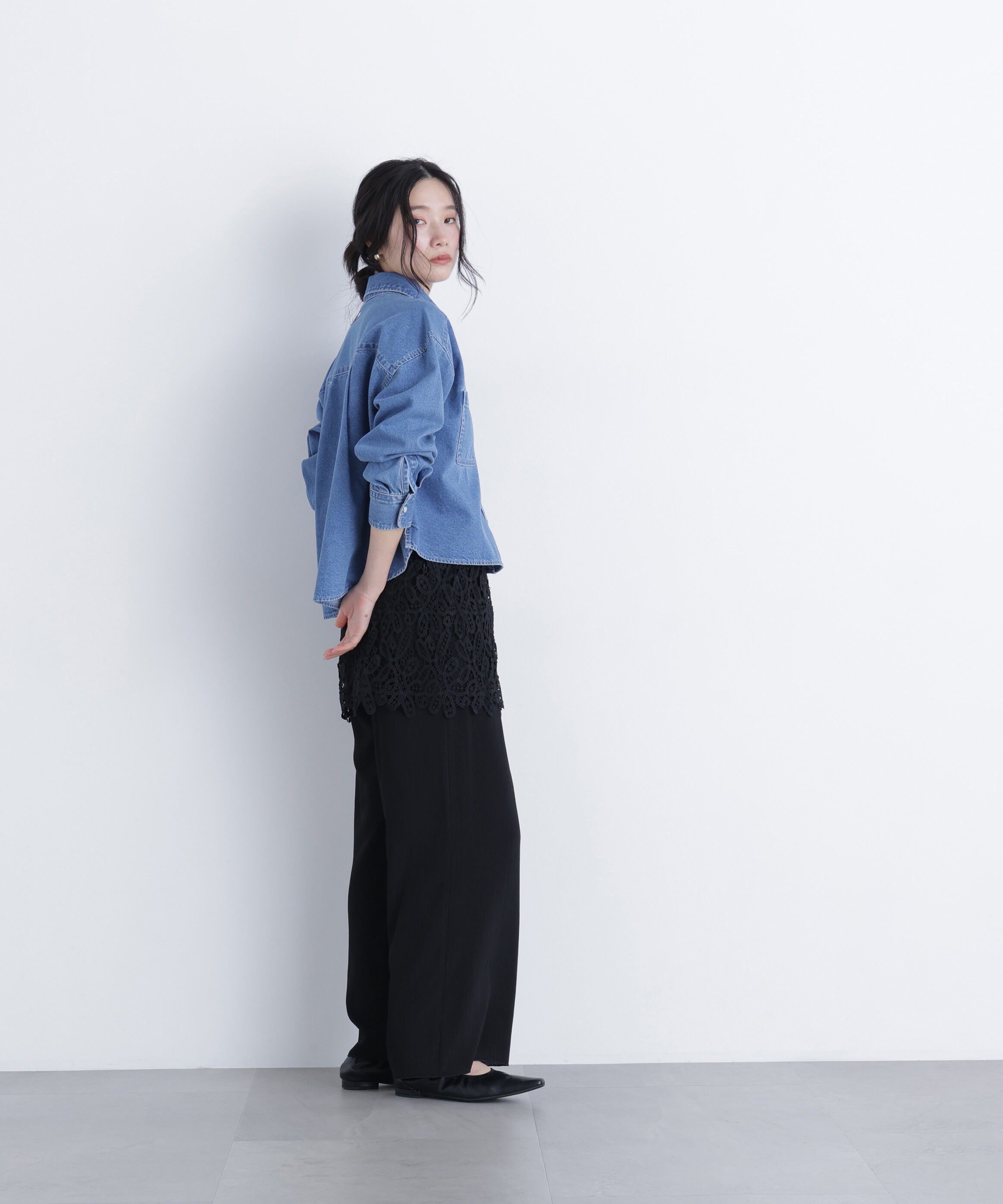  「〈N.〉レースレイヤード楊柳パンツ」|その他|