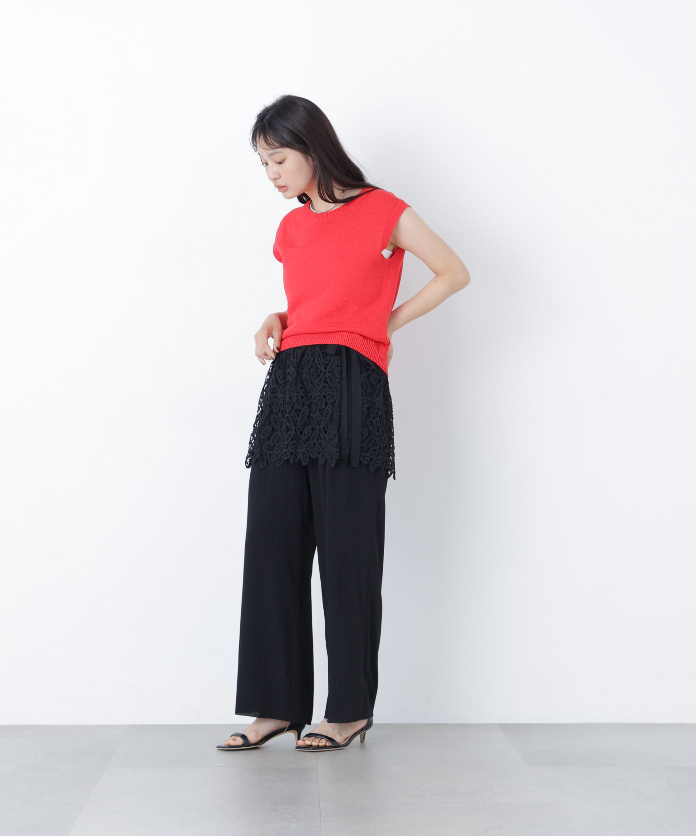  「〈N.〉レースレイヤード楊柳パンツ」|その他|