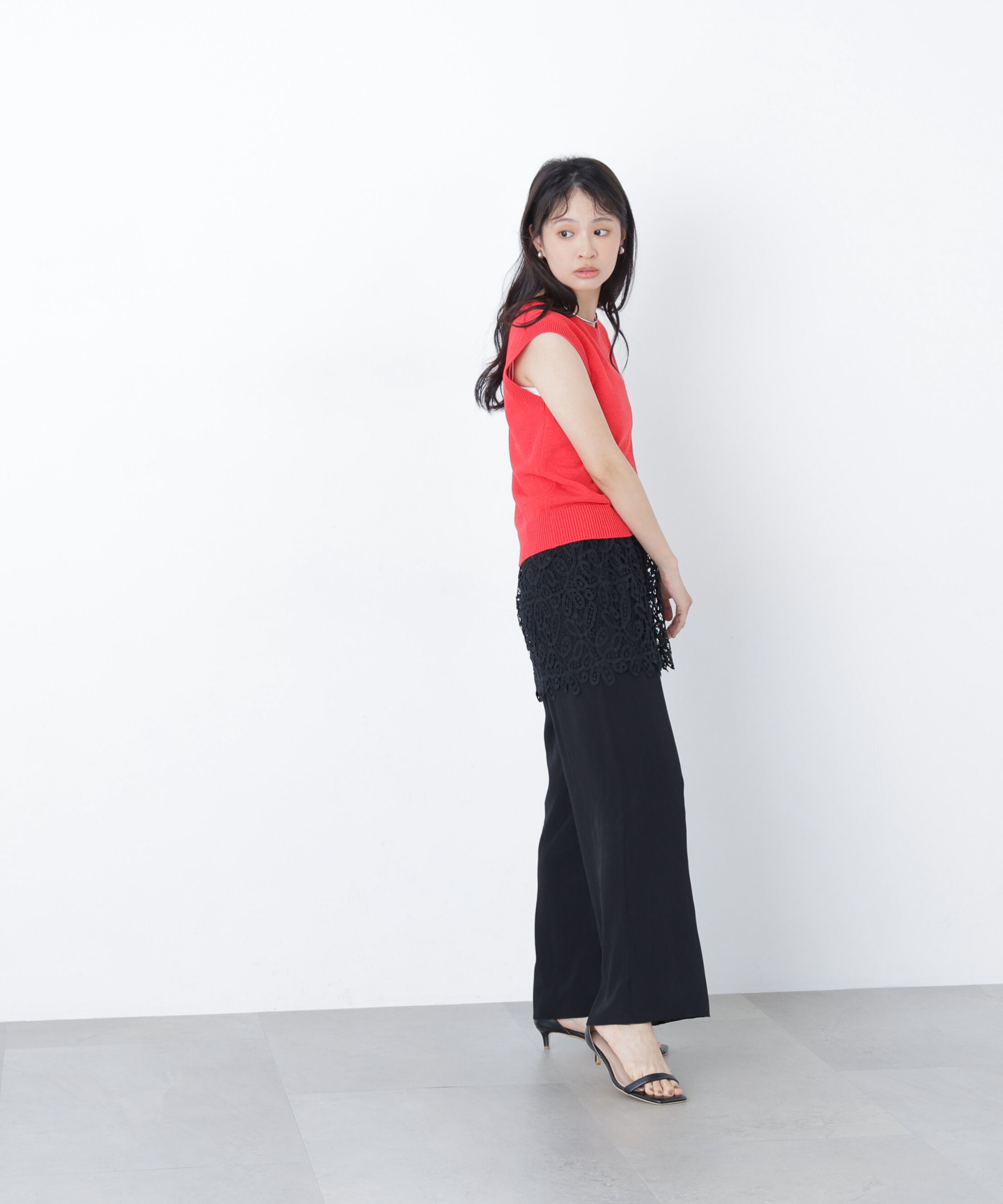  「〈N.〉レースレイヤード楊柳パンツ」|その他|