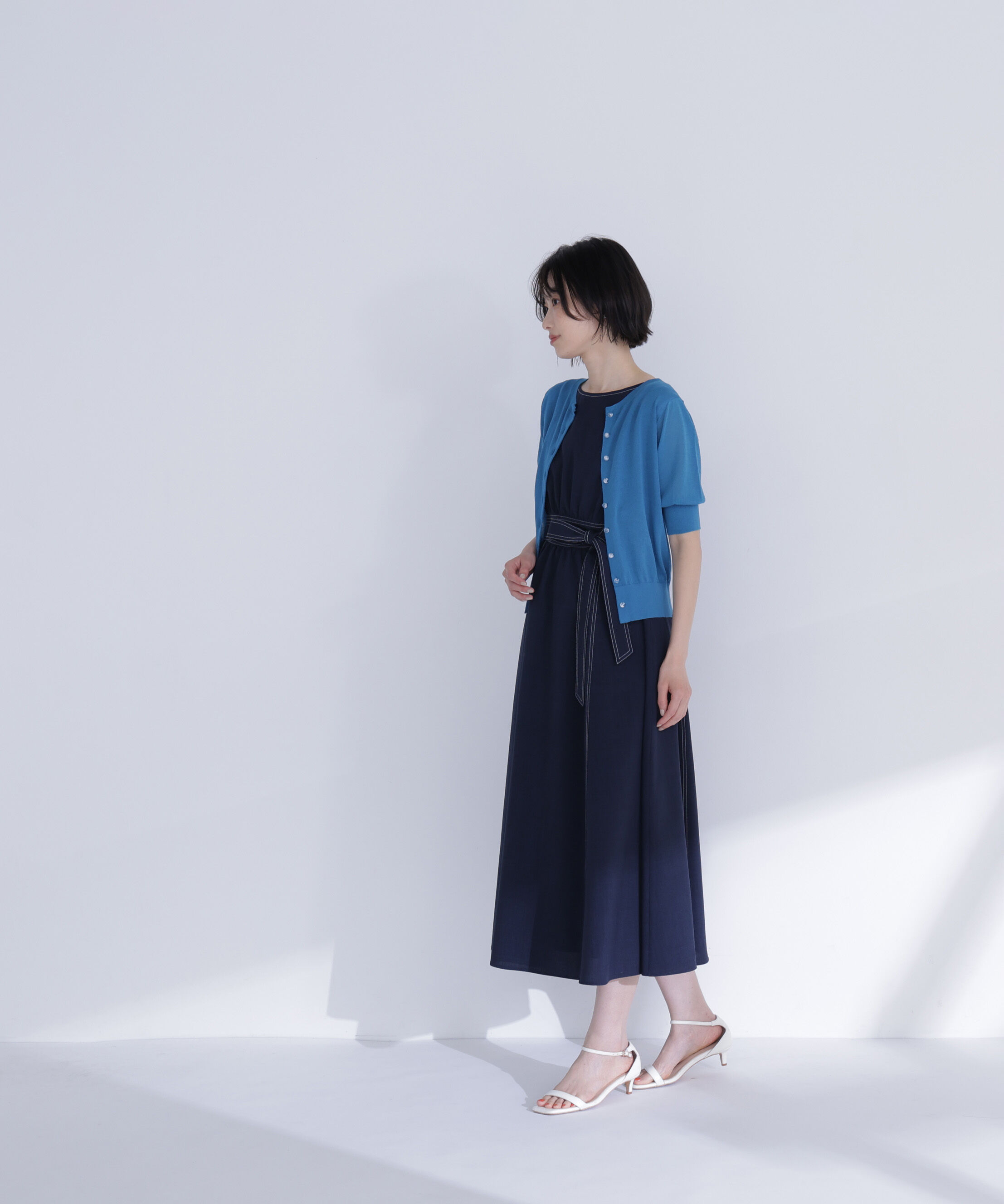  「ベルテッドステッチワンピース」|ワンピース|
