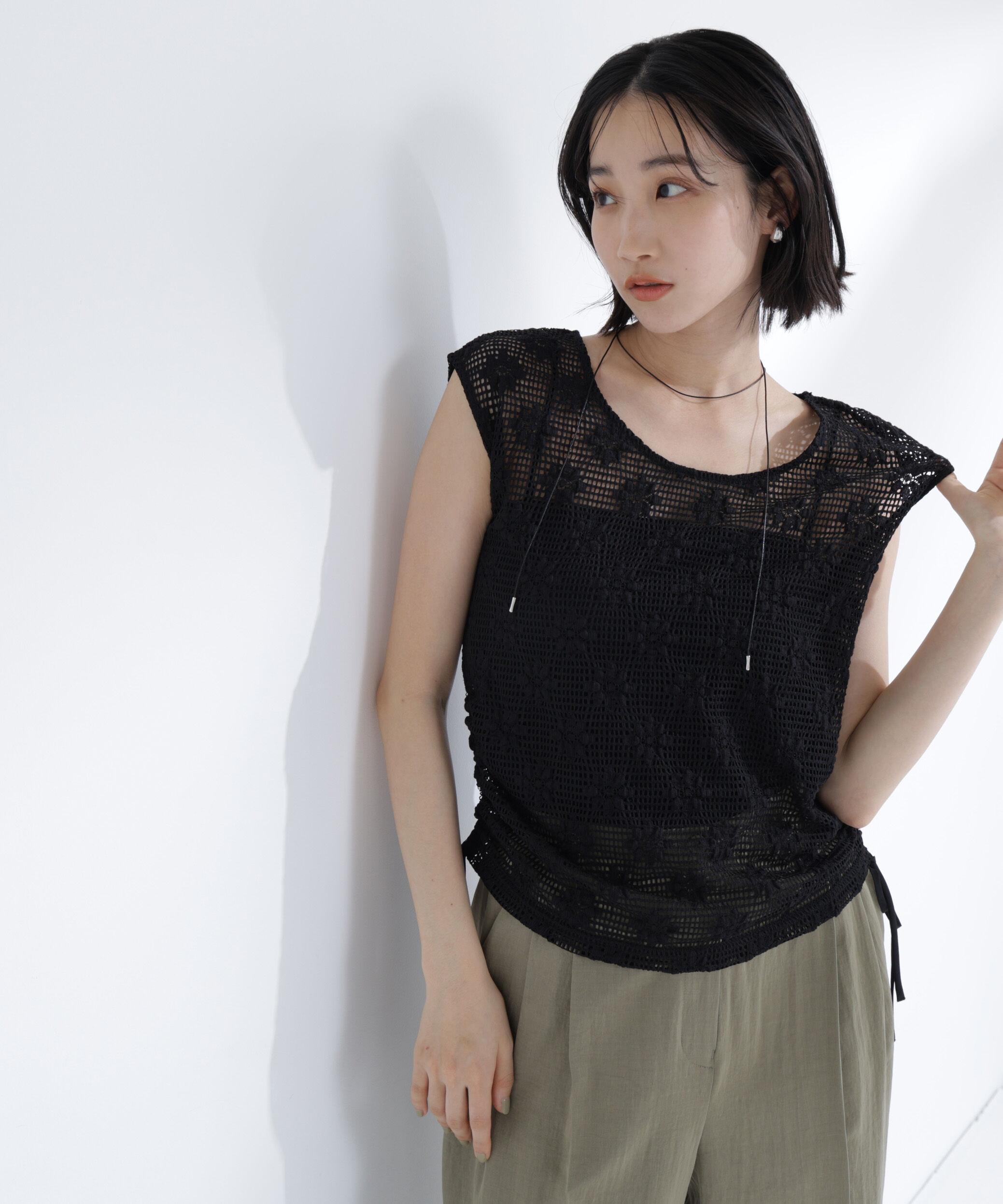  「ドロストレースカットソー＊」|Tシャツ・カットソー|