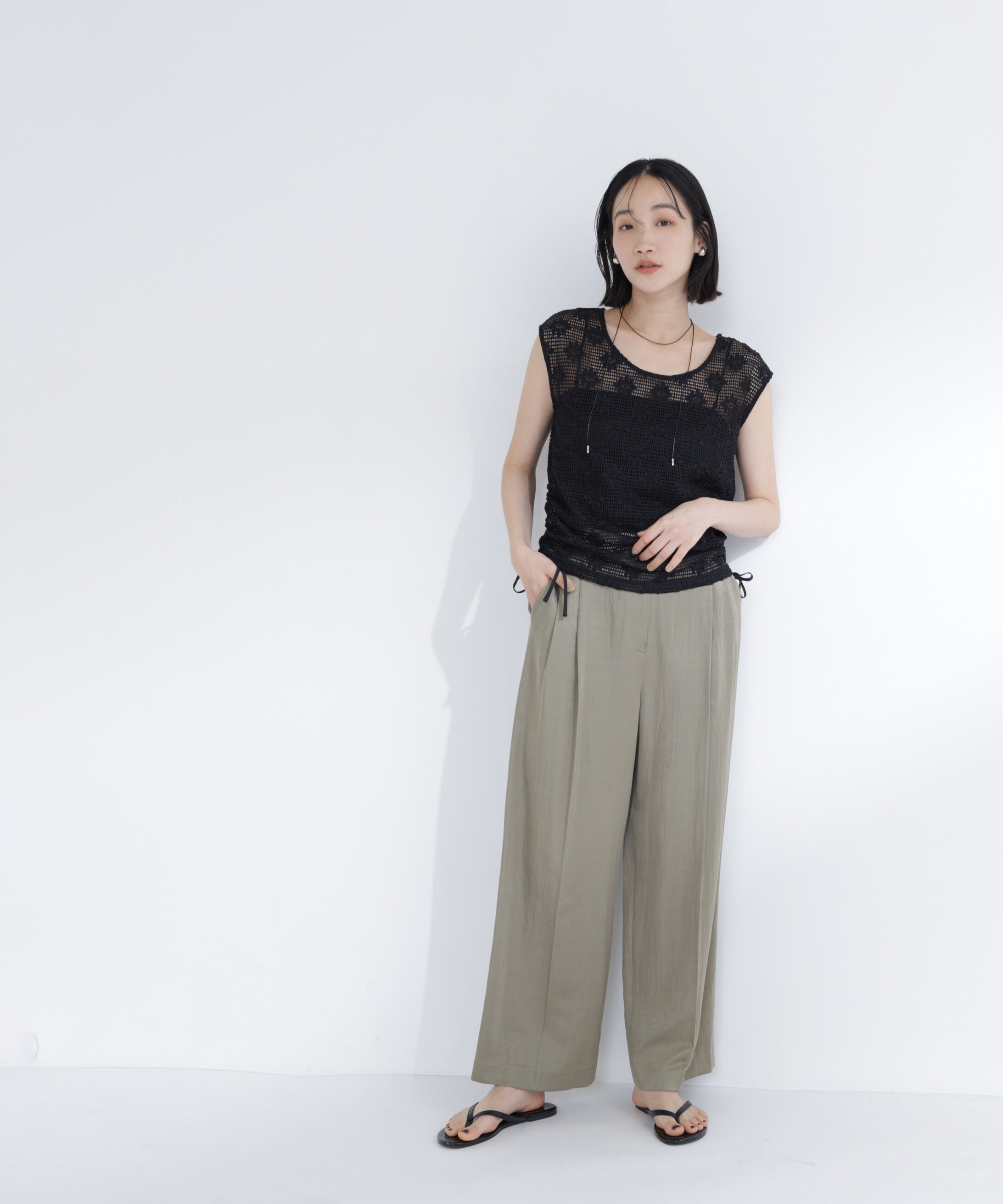  「ドロストレースカットソー＊」|Tシャツ・カットソー|