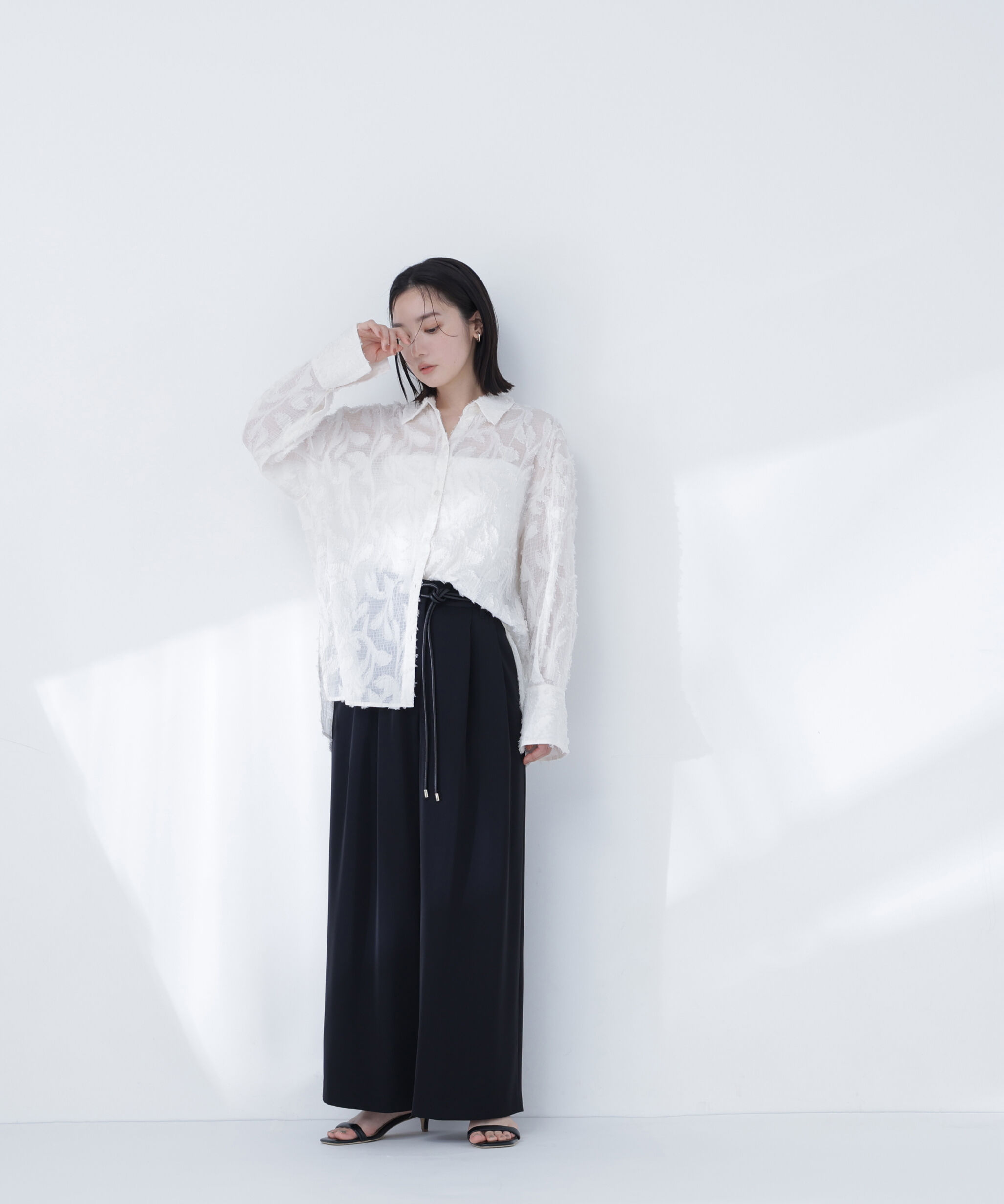  「フェイクレザーベルテッドパンツ」|その他|