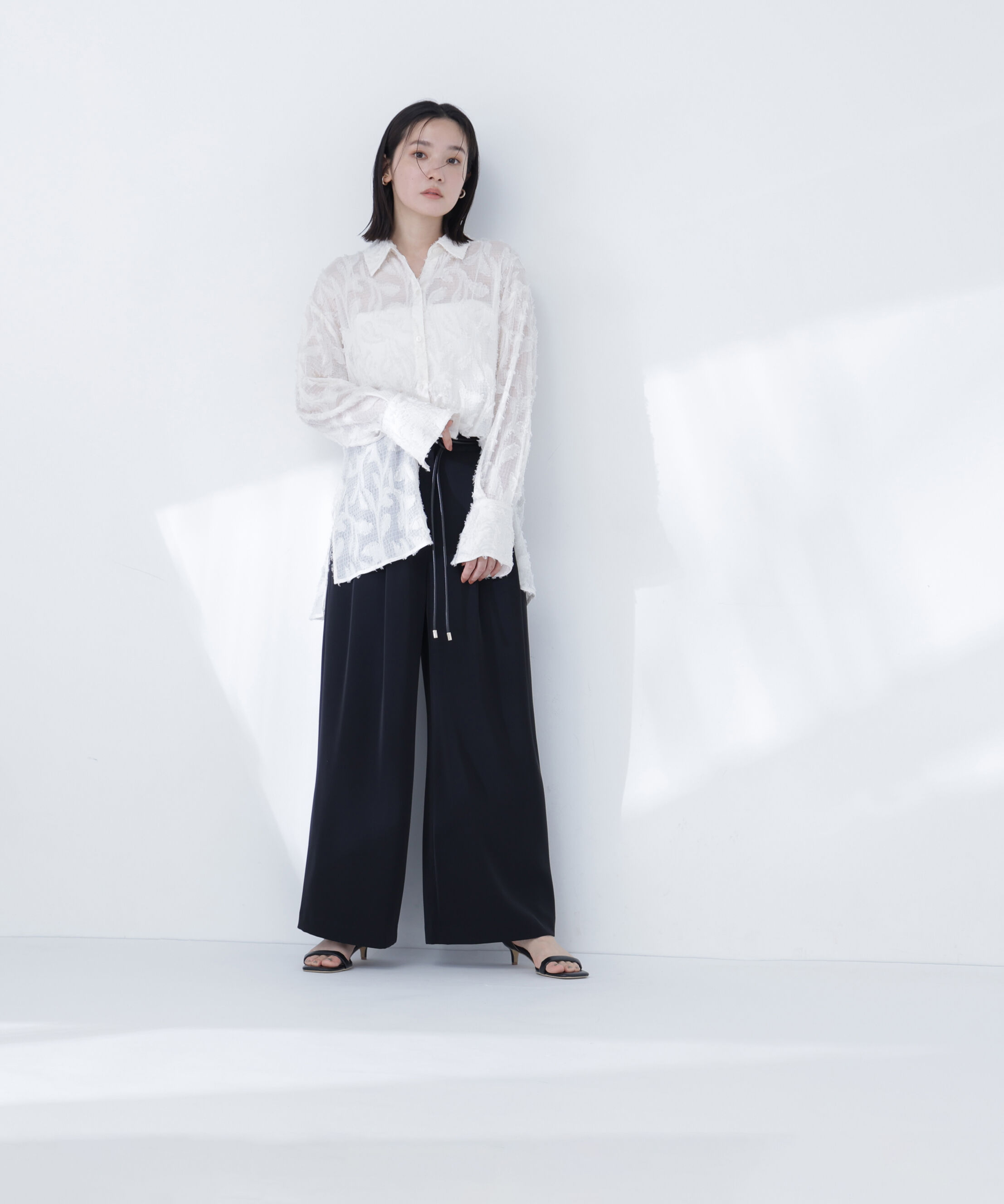  「フェイクレザーベルテッドパンツ」|その他|