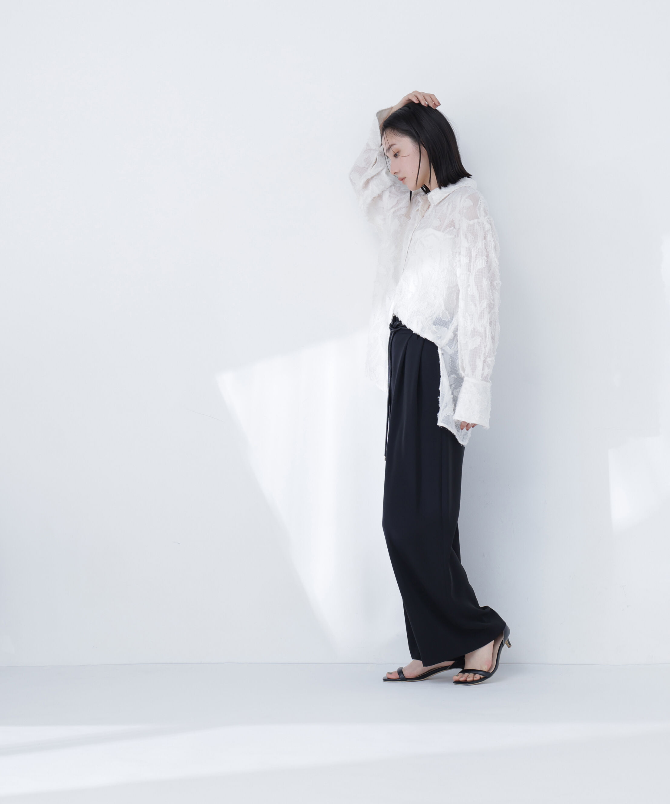  「フェイクレザーベルテッドパンツ」|その他|