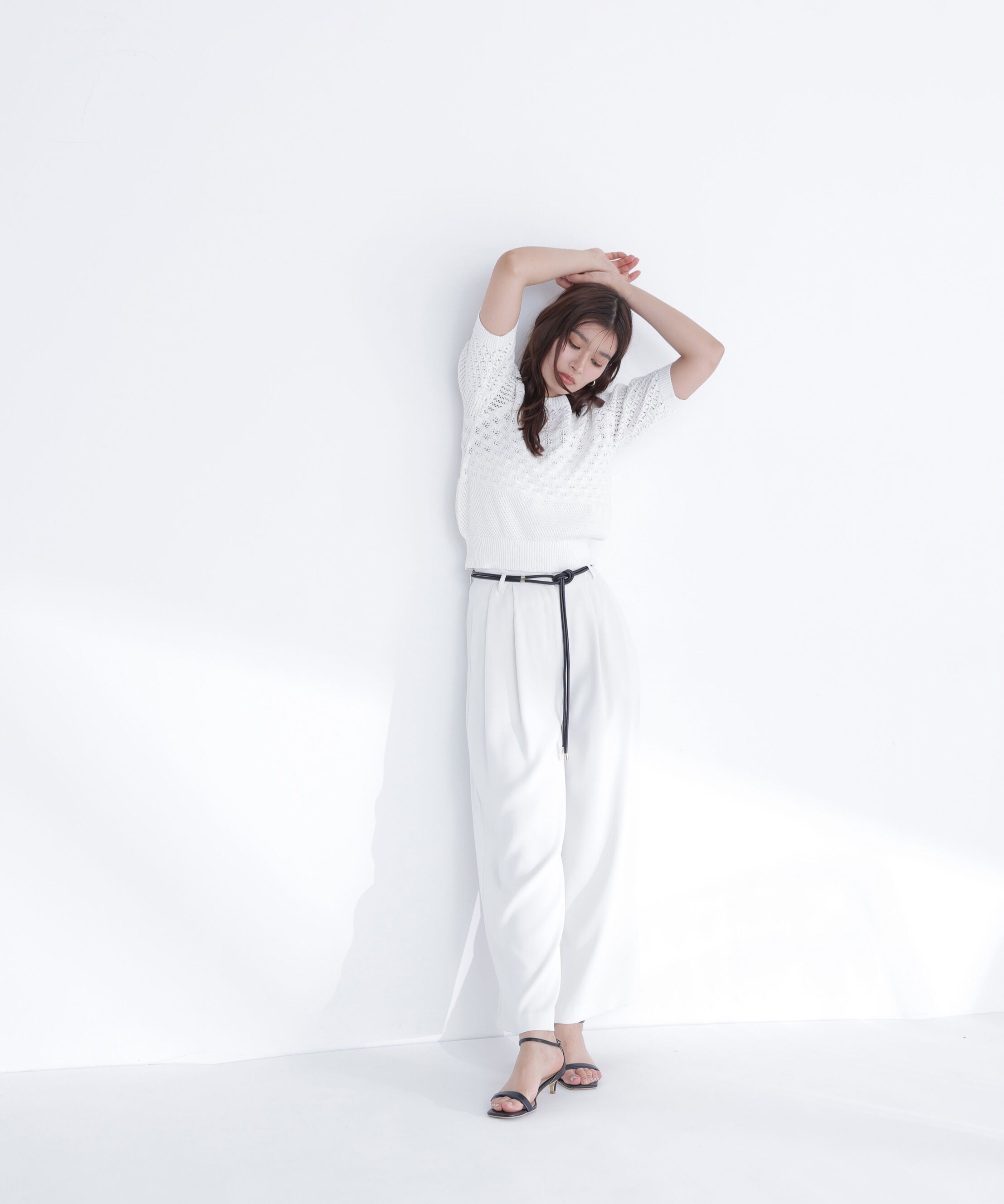  「フェイクレザーベルテッドパンツ」|その他|