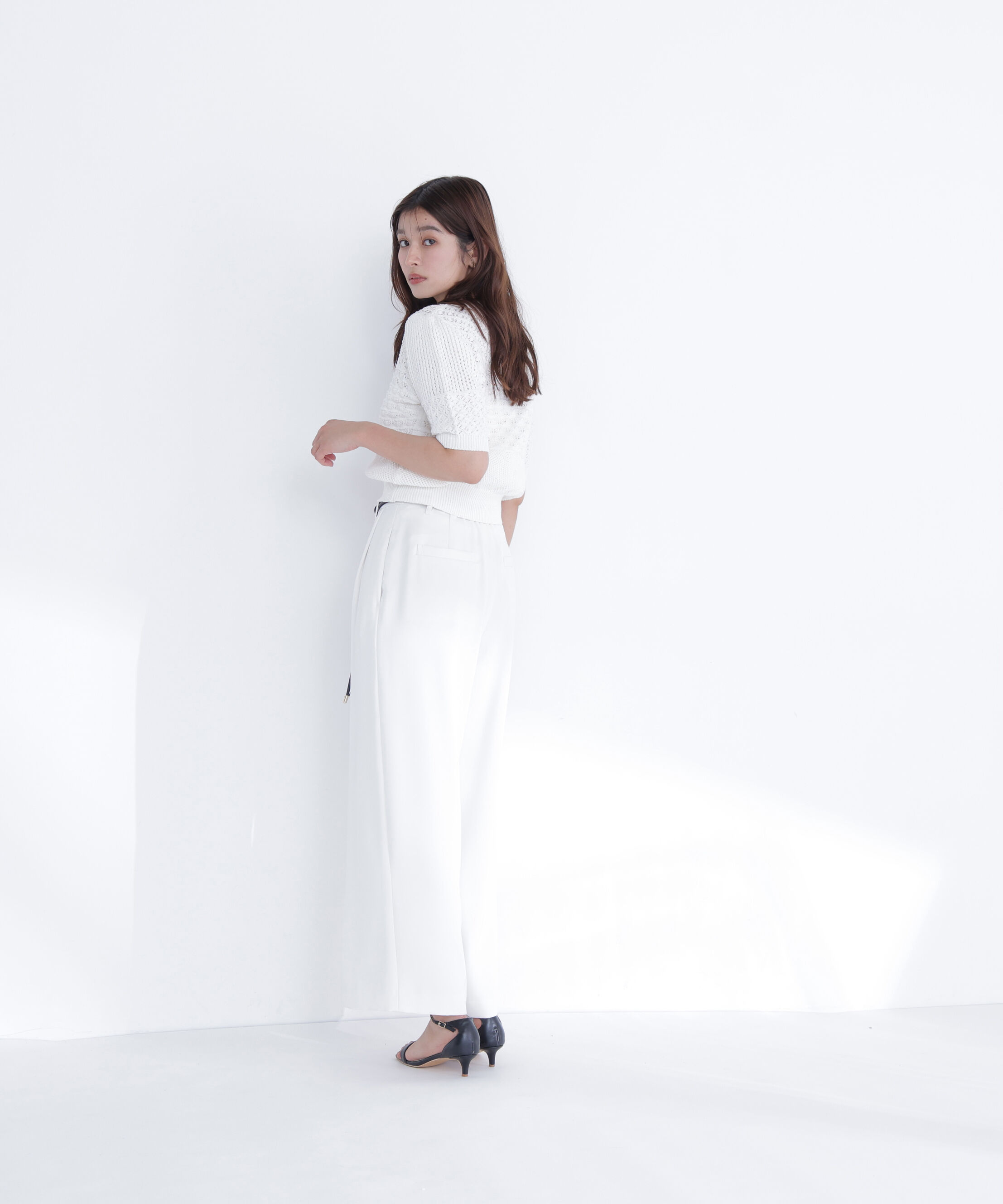  「フェイクレザーベルテッドパンツ」|その他|