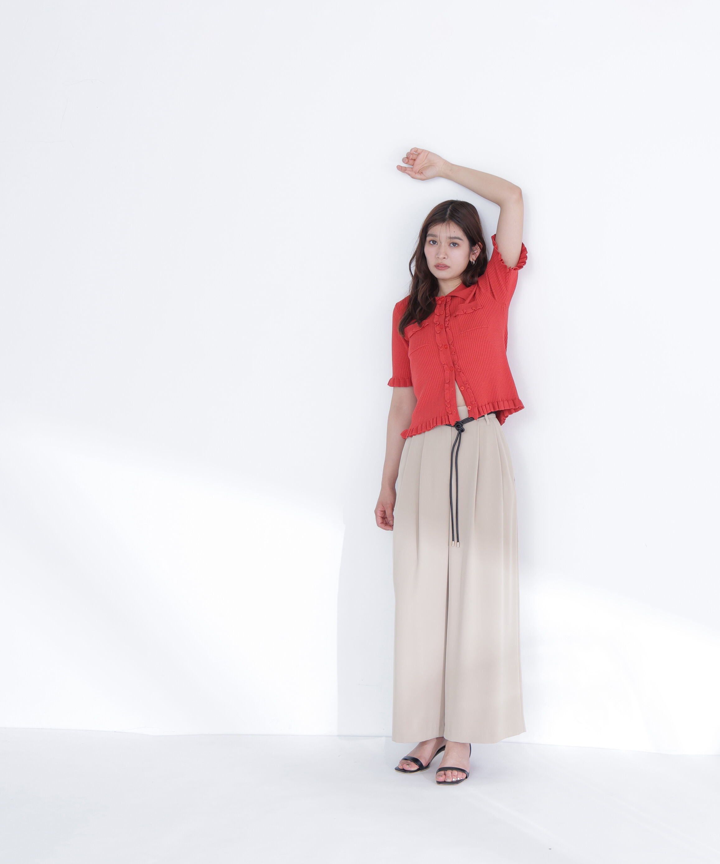  「フェイクレザーベルテッドパンツ」|その他|