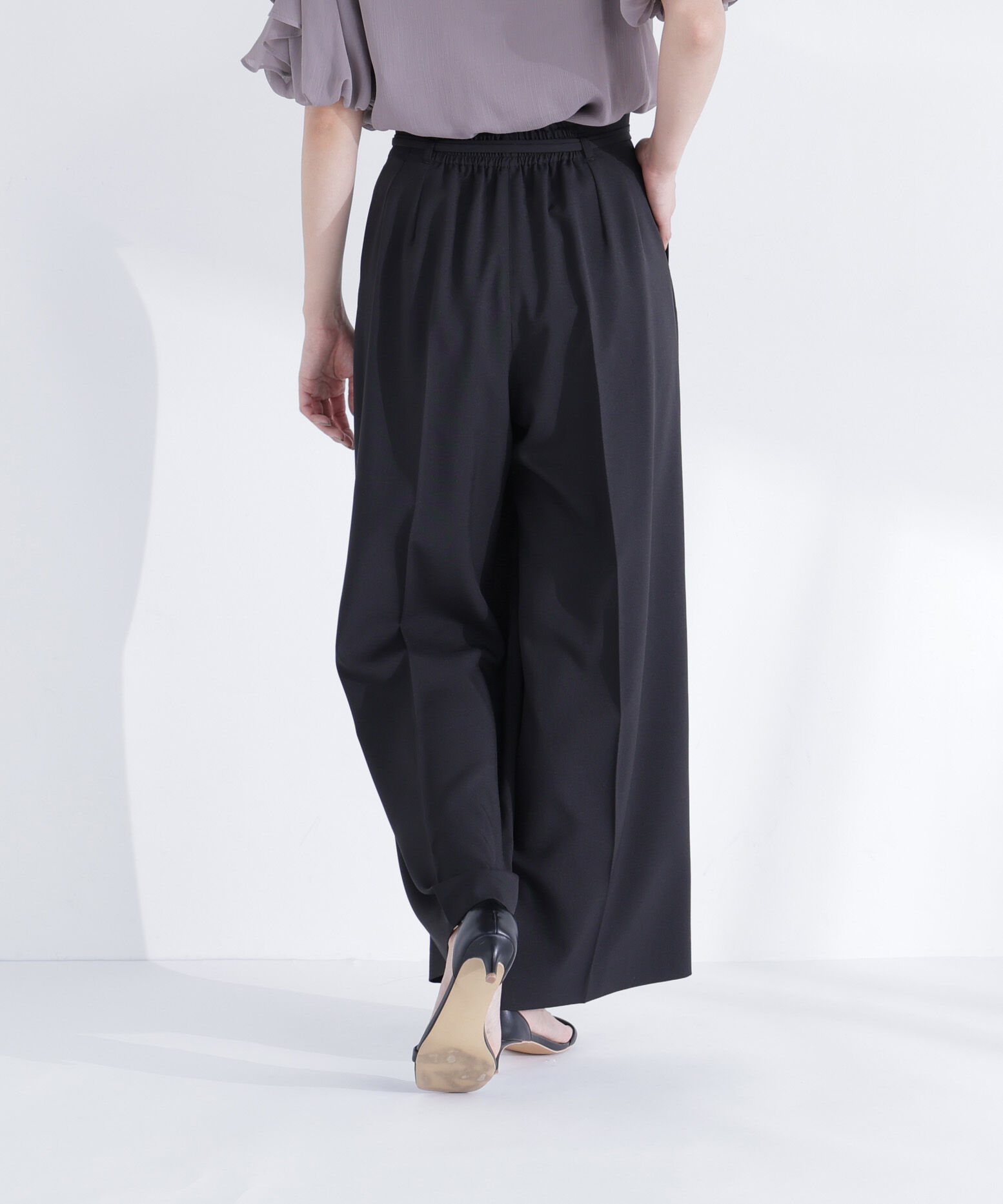  「ダブルベルトワイドパンツ」|その他|