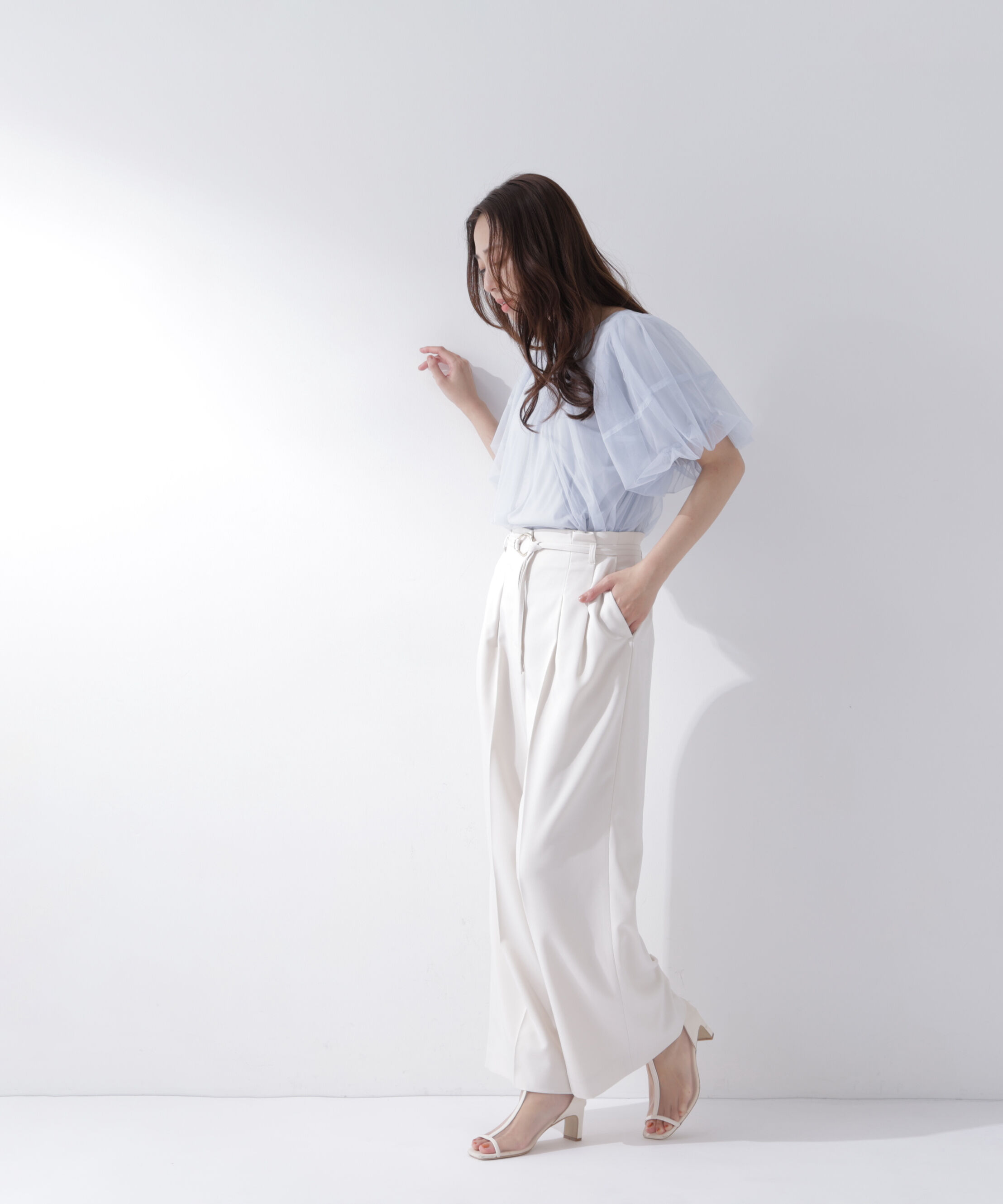  「ダブルベルトワイドパンツ」|その他|