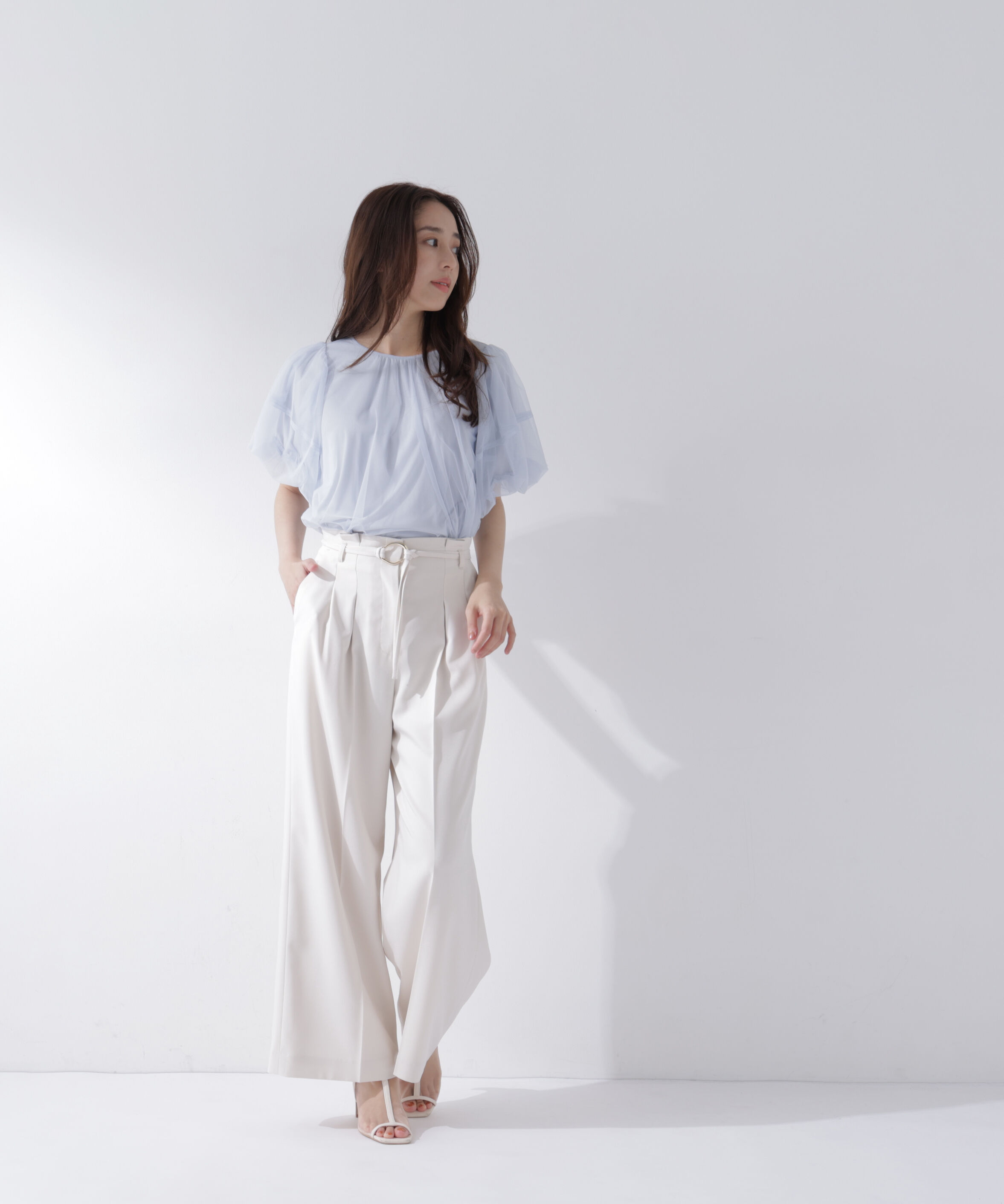  「ダブルベルトワイドパンツ」|その他|