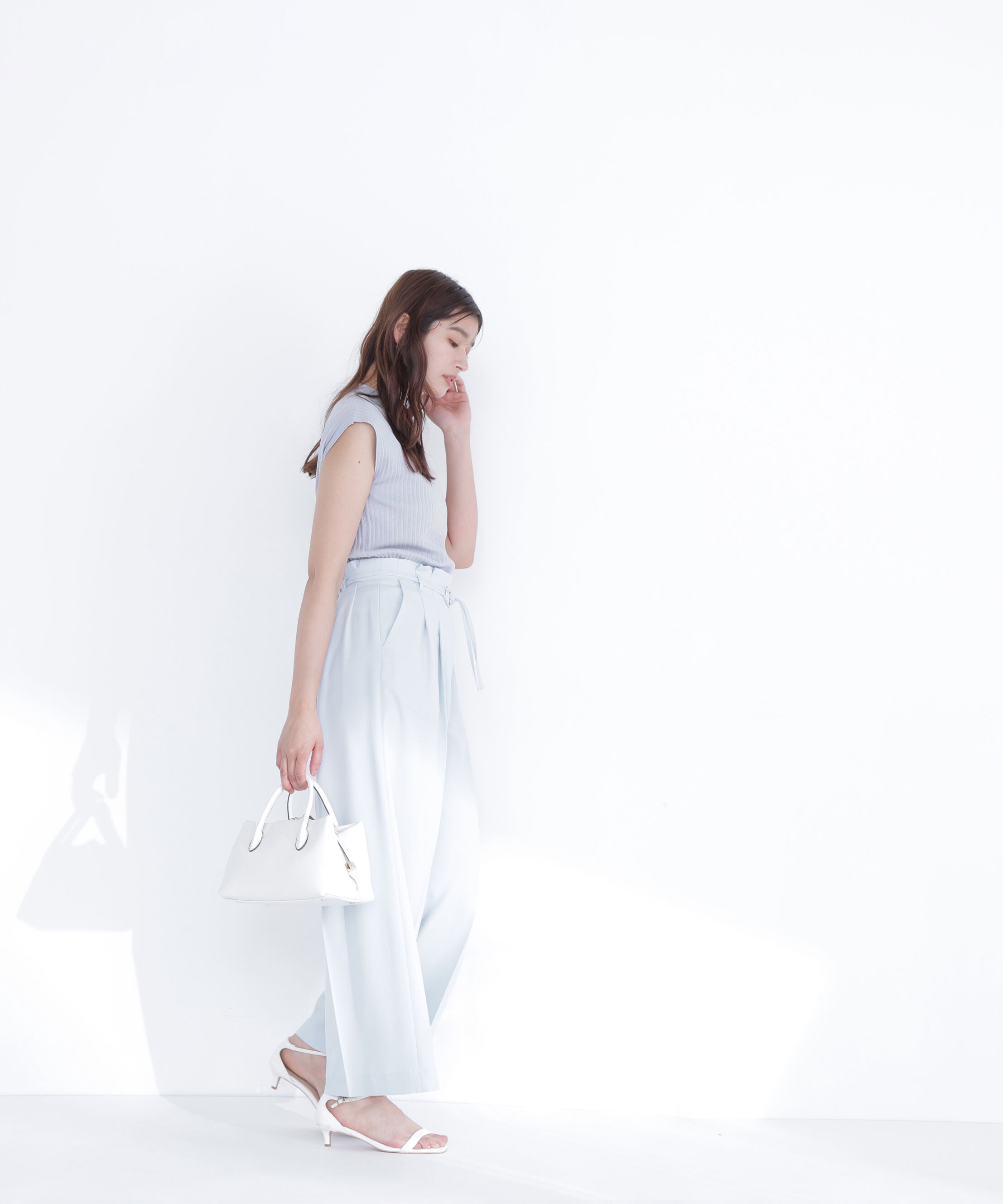  「ダブルベルトワイドパンツ」|その他|