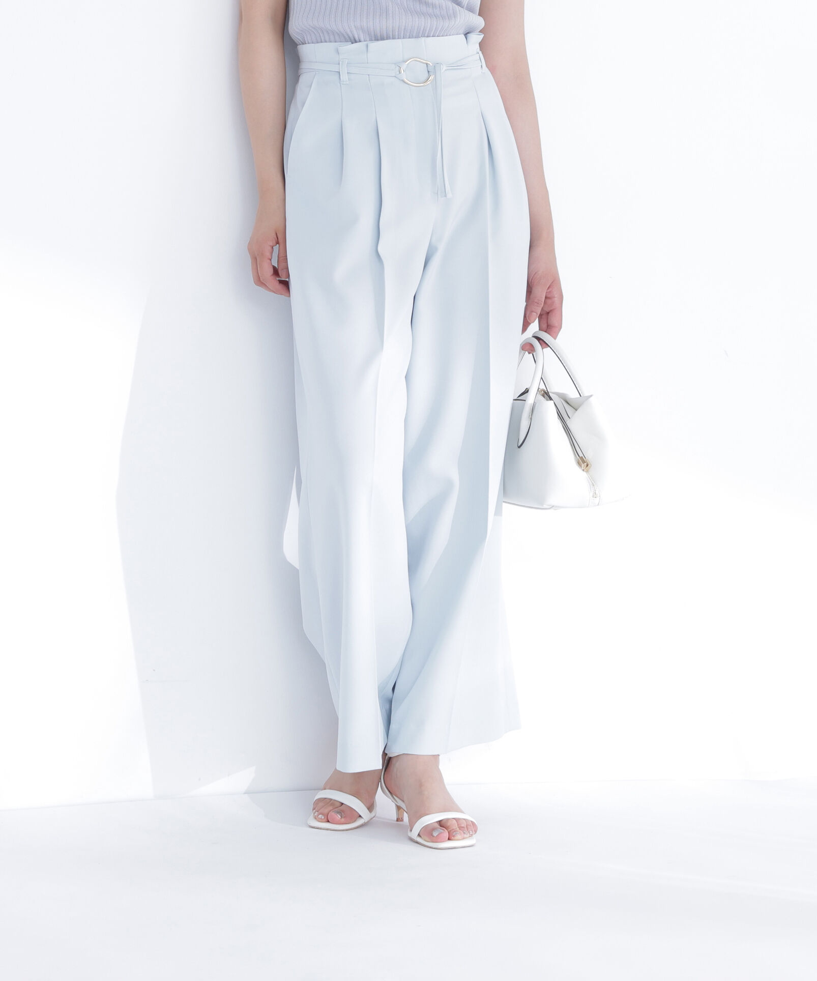  「ダブルベルトワイドパンツ」|その他|