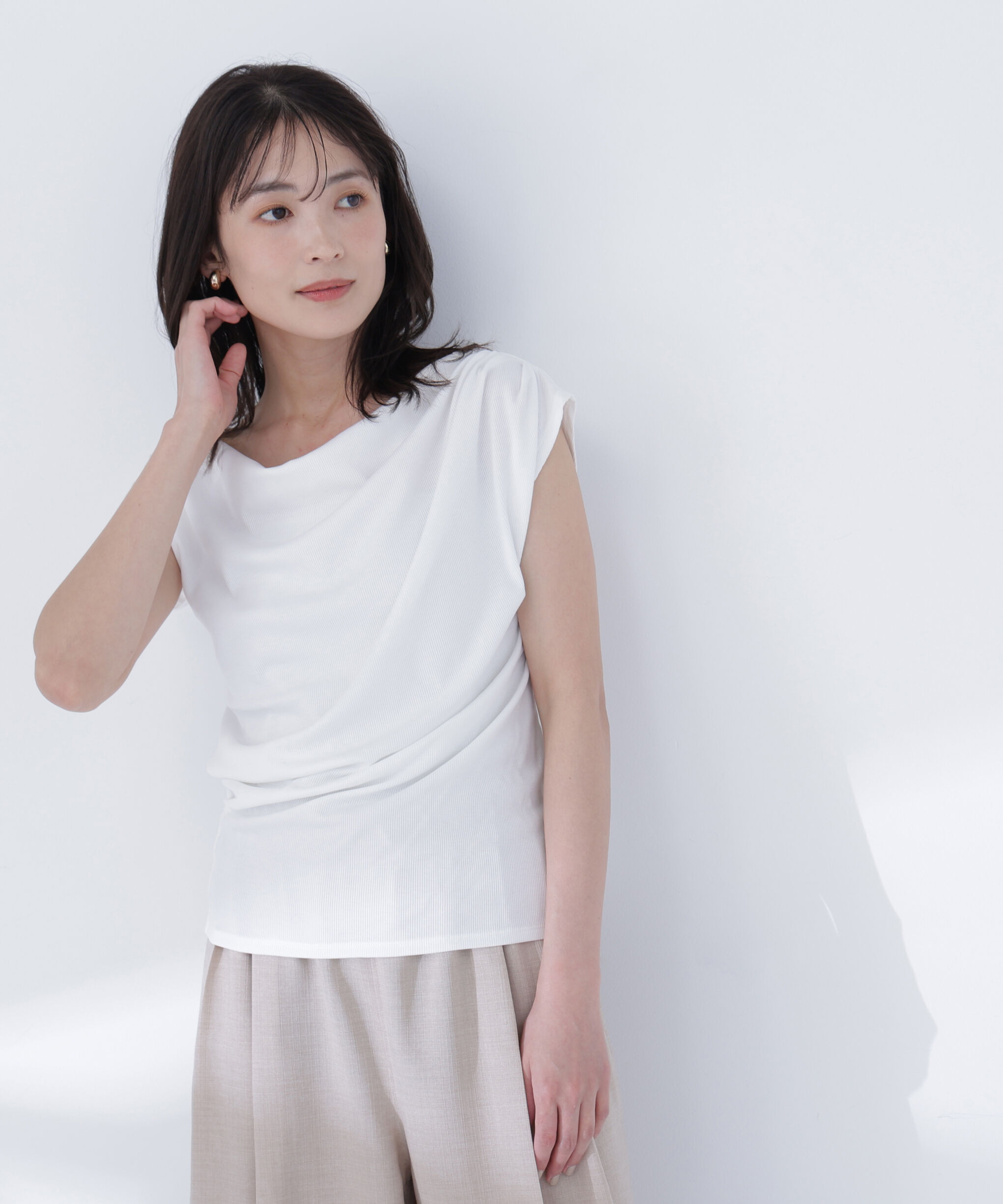 「ドレープカットソー」|Tシャツ・カットソー|