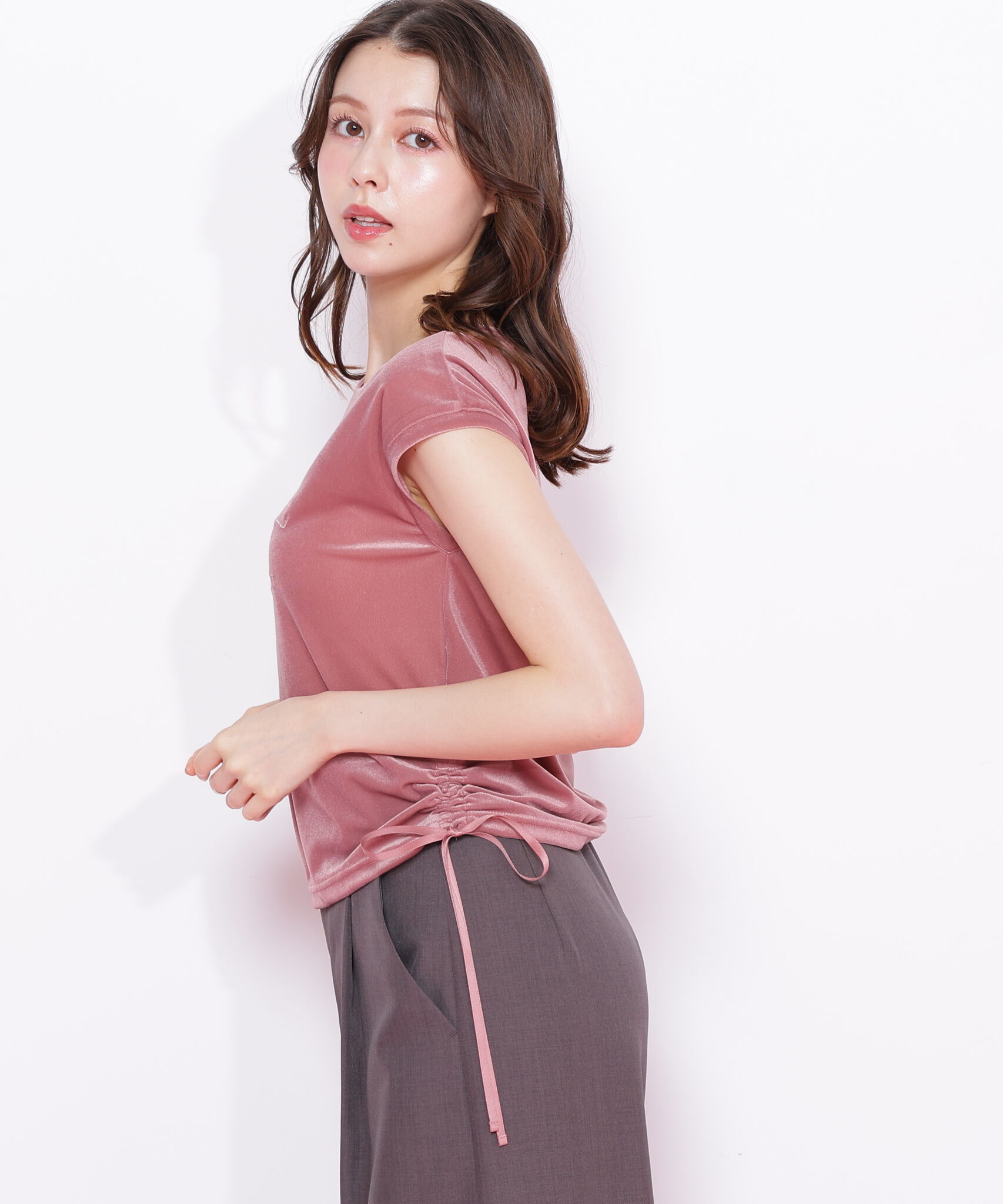  「ベロアコンパクトTシャツ」|Tシャツ・カットソー|