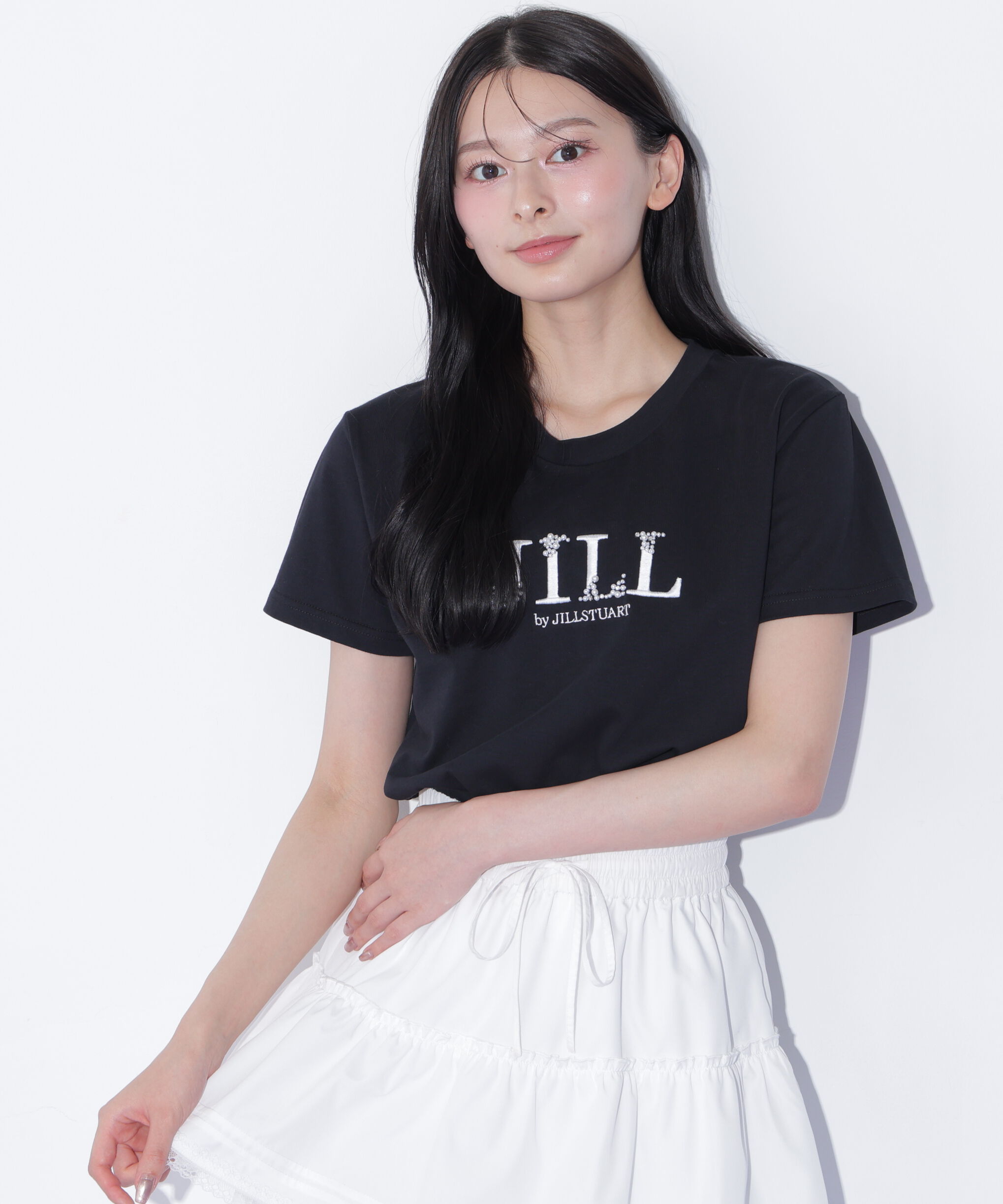  「オーガニックコットンビジューロゴTシャツ」|Tシャツ・カットソー|