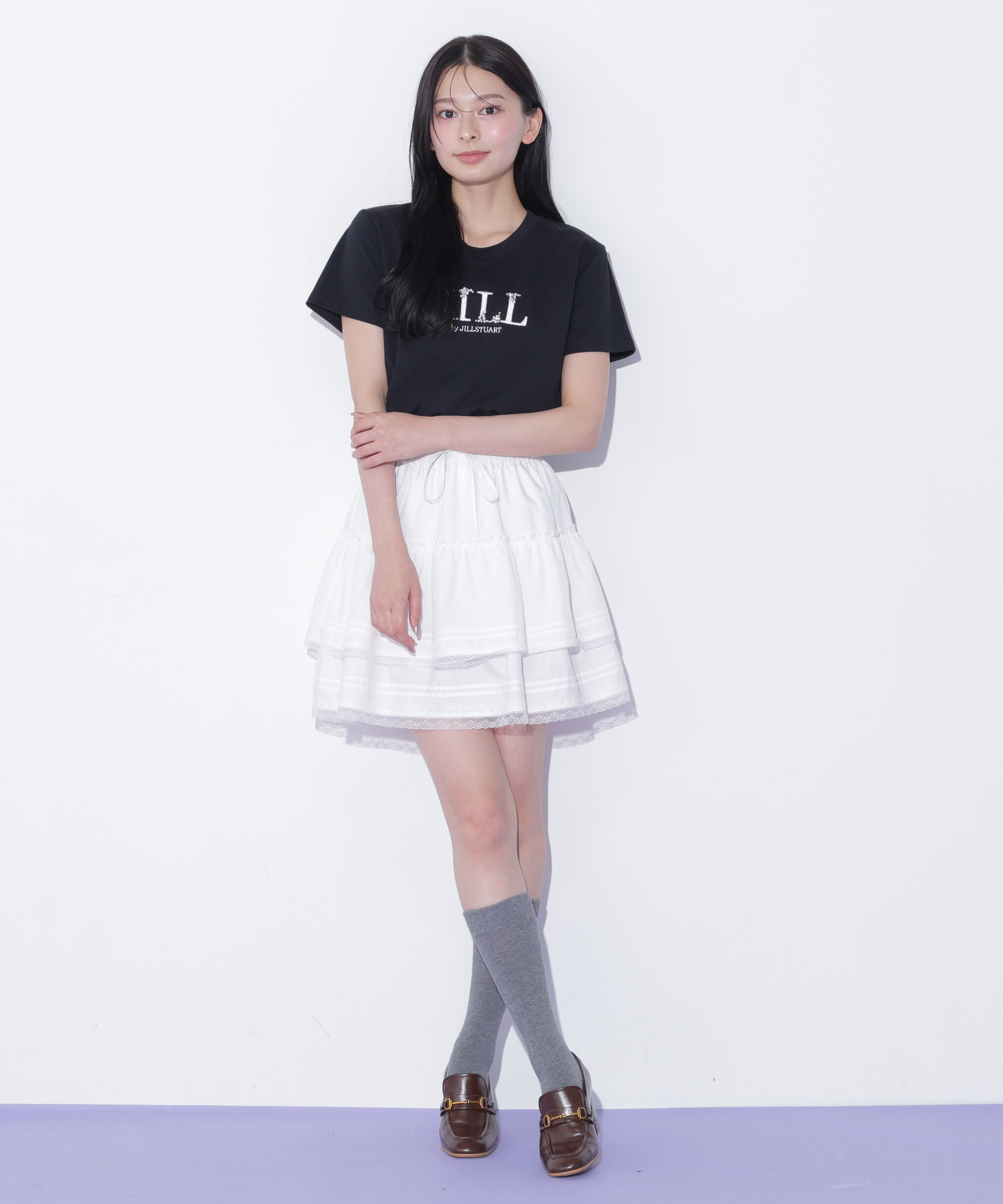  「オーガニックコットンビジューロゴTシャツ」|Tシャツ・カットソー|