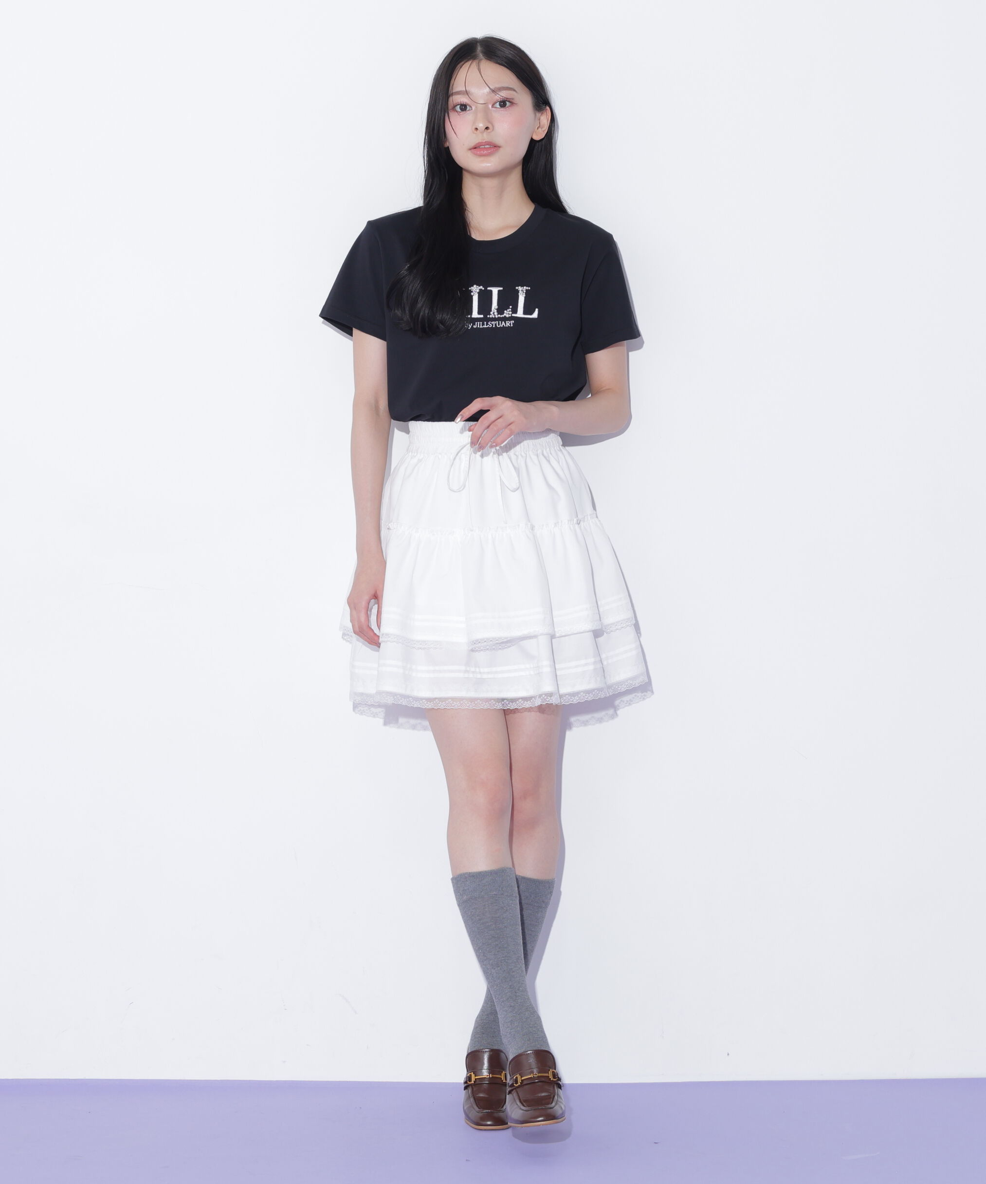  「オーガニックコットンビジューロゴTシャツ」|Tシャツ・カットソー|