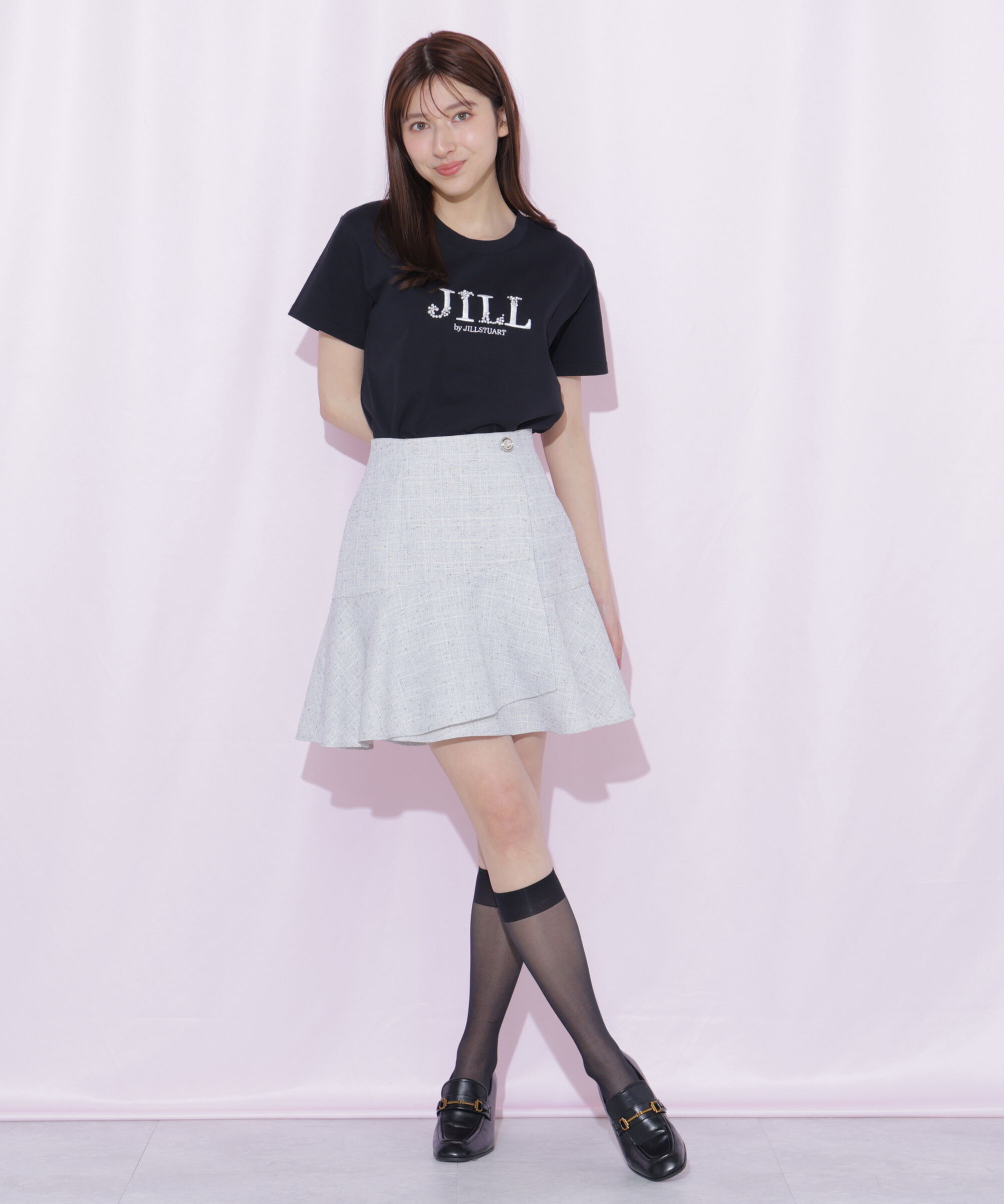 「オーガニックコットンビジューロゴTシャツ」|Tシャツ・カットソー|