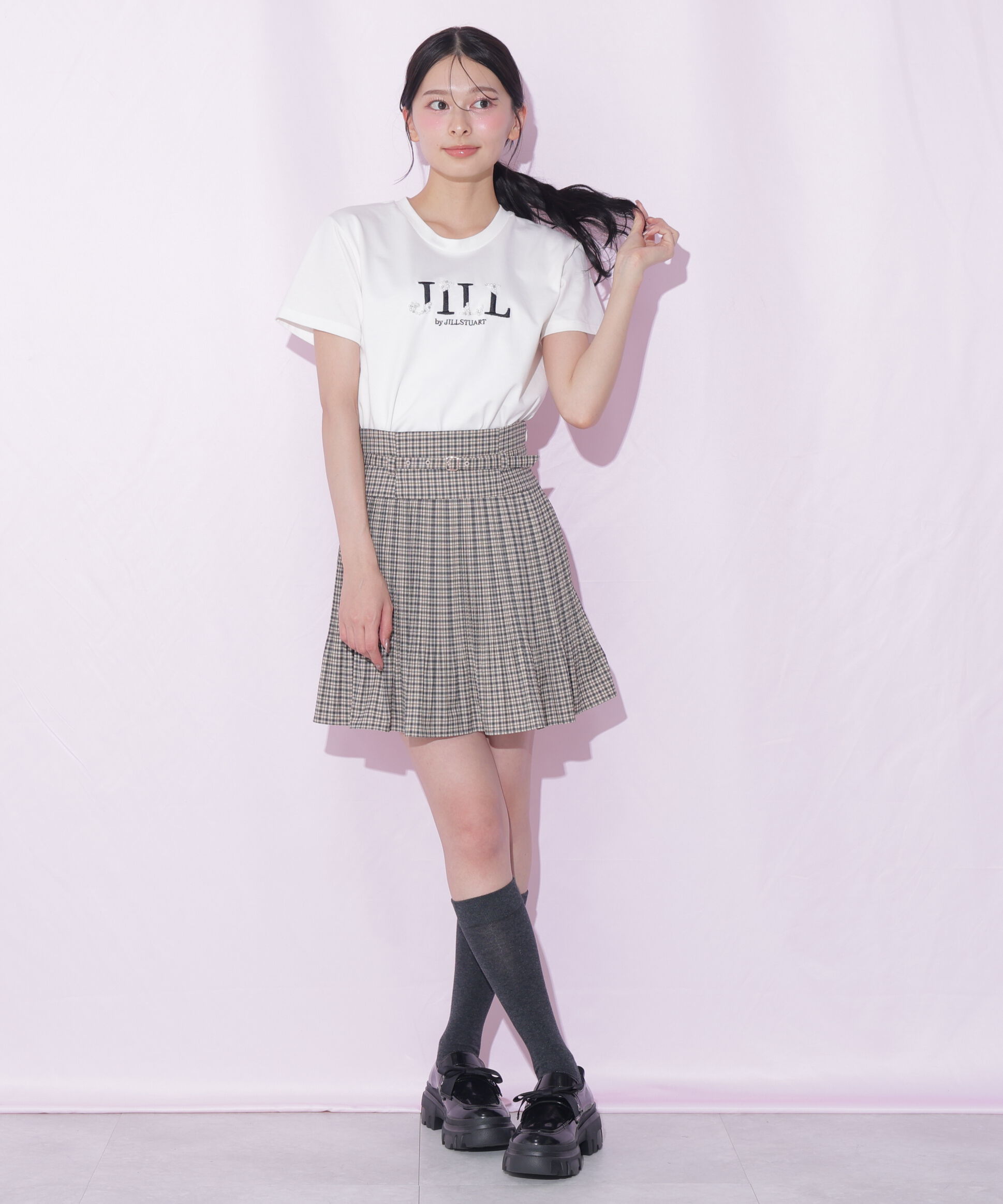  「オーガニックコットンビジューロゴTシャツ」|Tシャツ・カットソー|