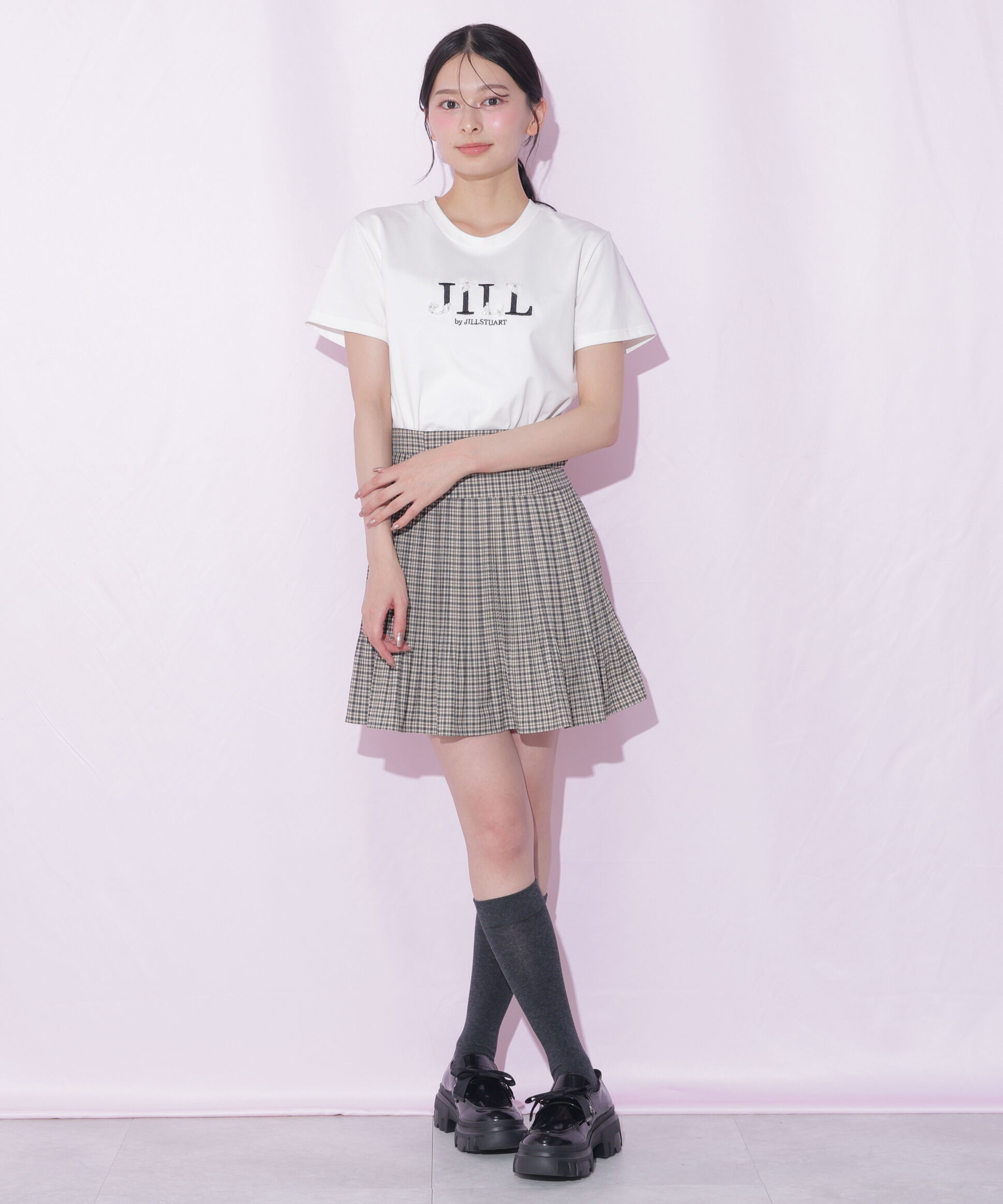  「オーガニックコットンビジューロゴTシャツ」|Tシャツ・カットソー|