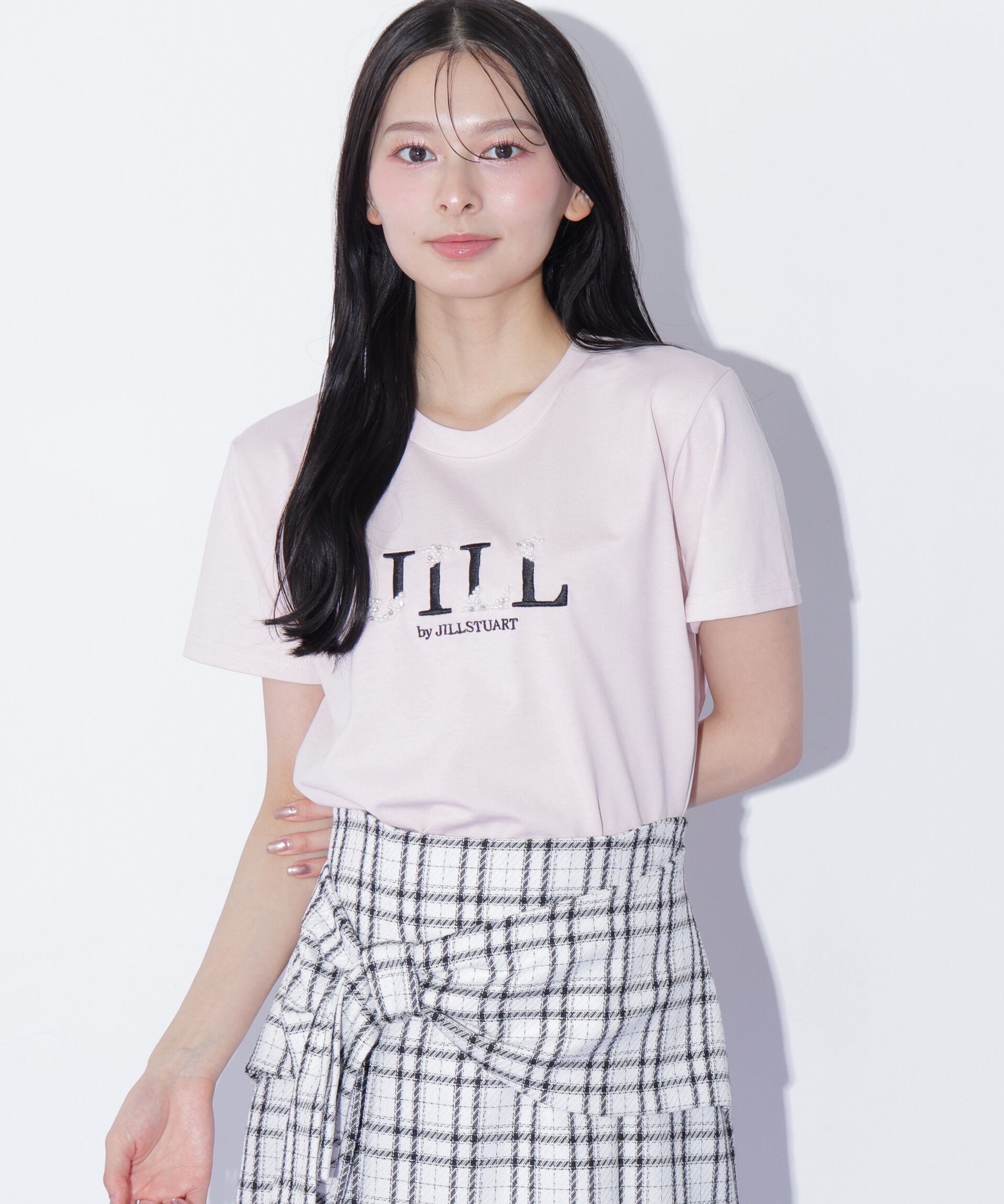 「オーガニックコットンビジューロゴTシャツ」|Tシャツ・カットソー|