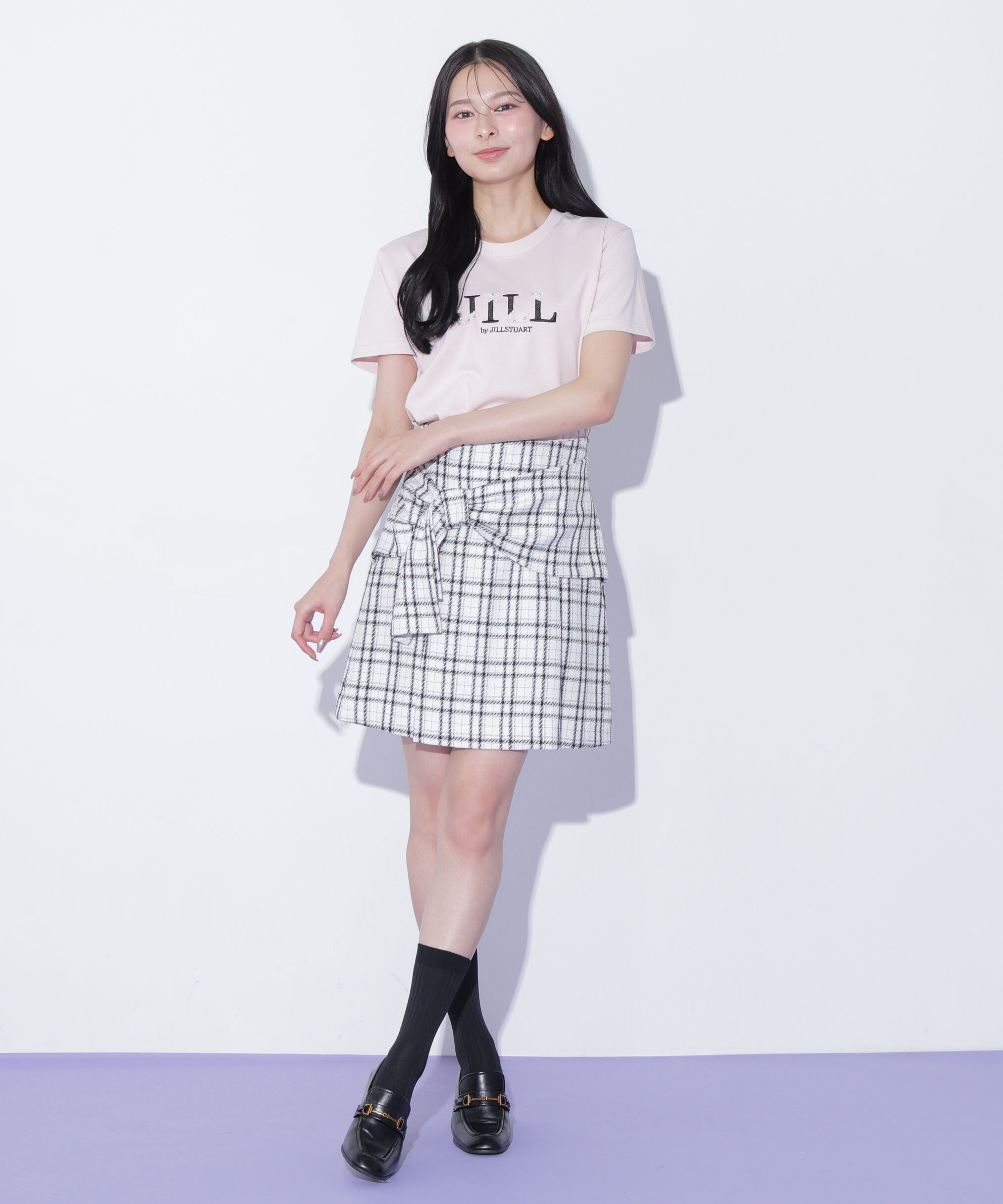  「オーガニックコットンビジューロゴTシャツ」|Tシャツ・カットソー|