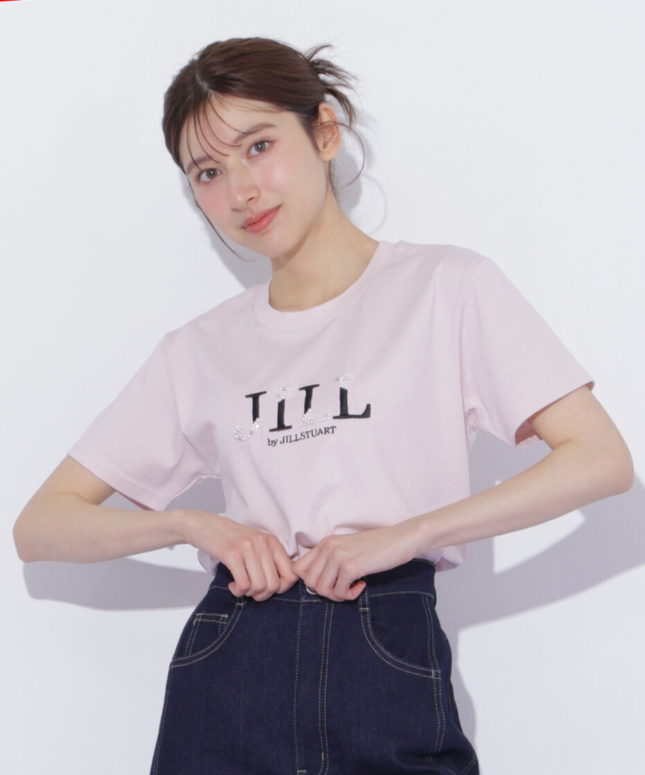  「オーガニックコットンビジューロゴTシャツ」|Tシャツ・カットソー|