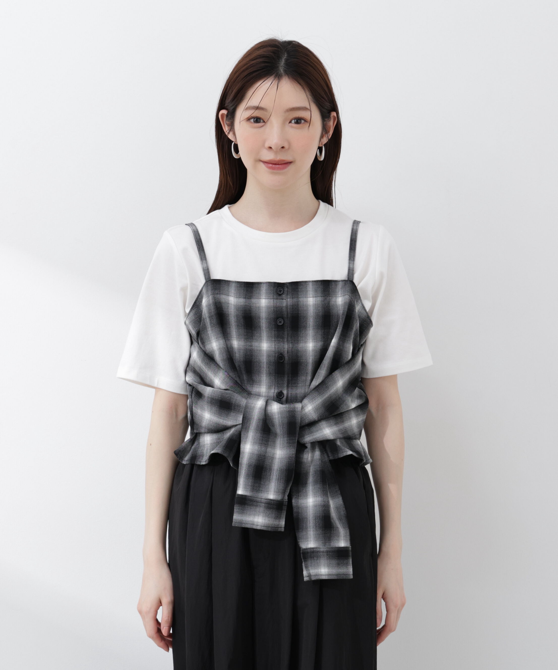PROPORTION BODY DRESSING「〈a/mie〉シャツビスチェ 26SS」|シャツ・ブラウス|