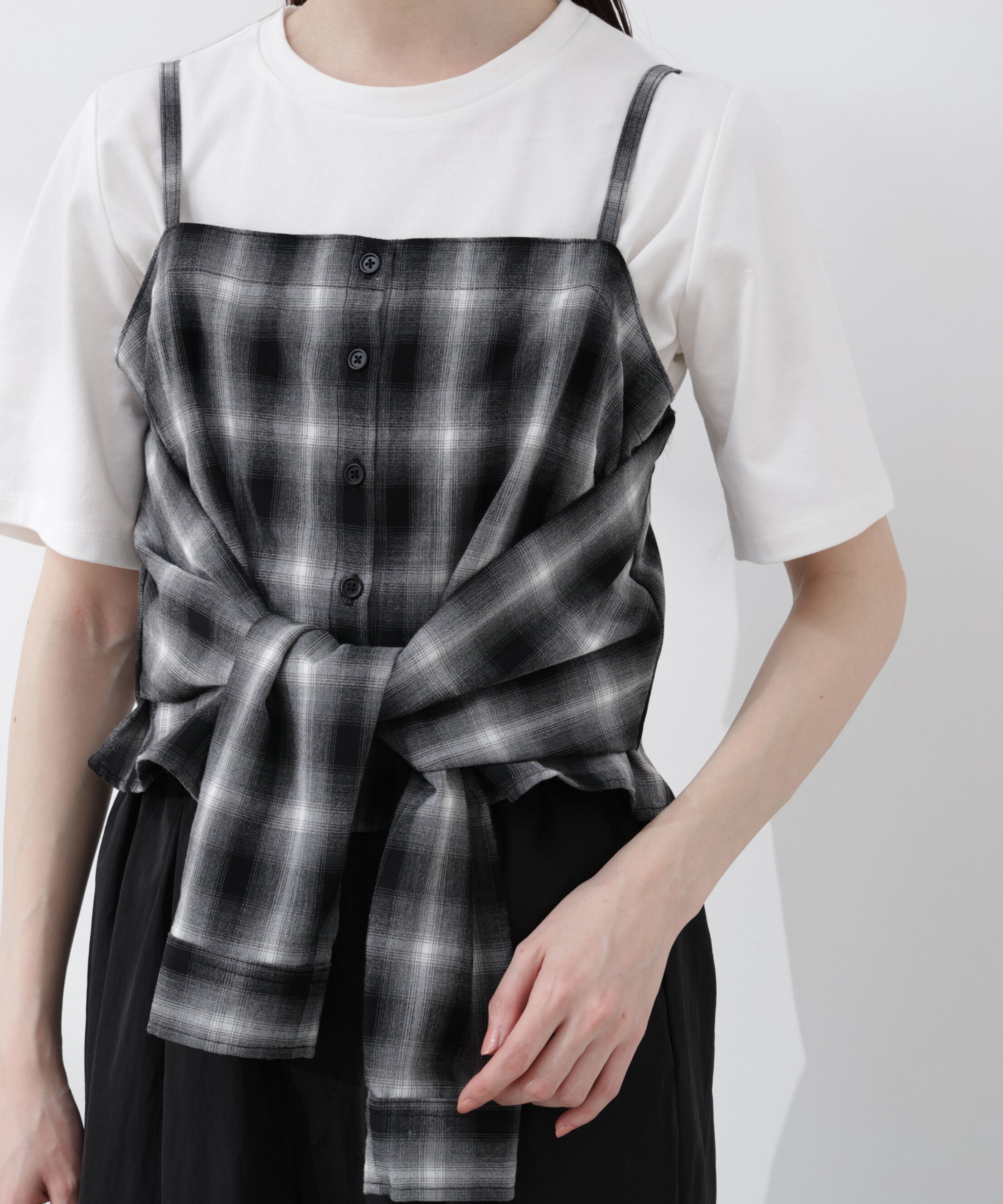 PROPORTION BODY DRESSING「〈a/mie〉シャツビスチェ 26SS」|シャツ・ブラウス|