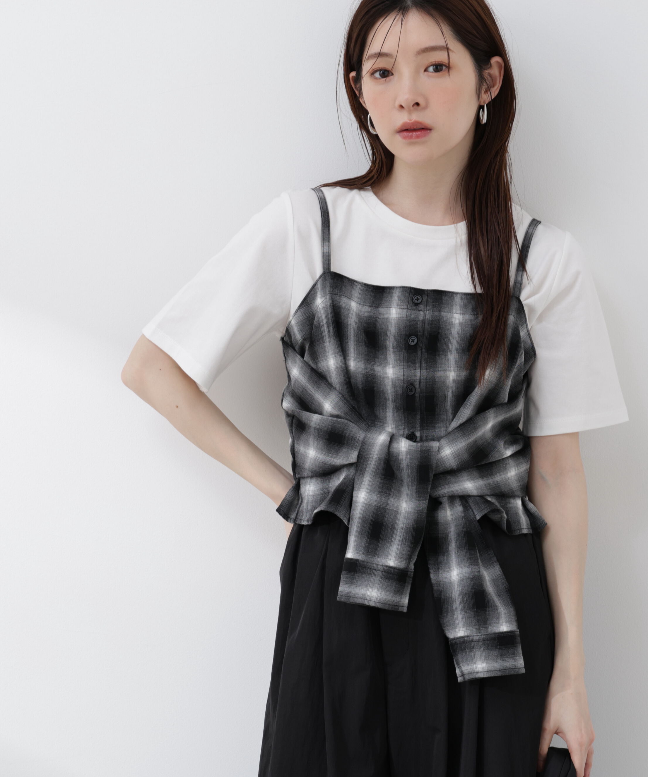 PROPORTION BODY DRESSING「〈a/mie〉シャツビスチェ 26SS」|シャツ・ブラウス|