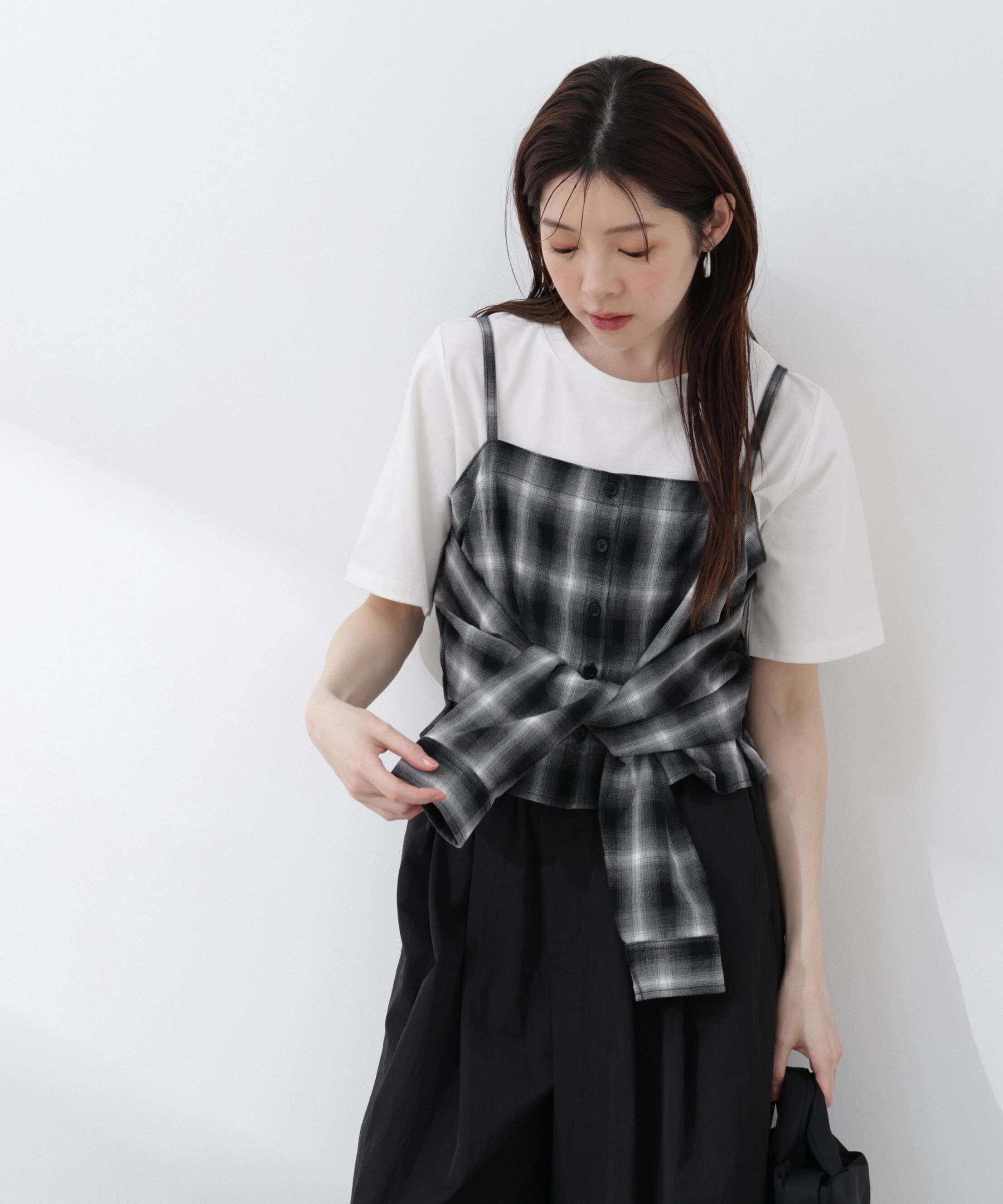 PROPORTION BODY DRESSING「〈a/mie〉シャツビスチェ 26SS」|シャツ・ブラウス|