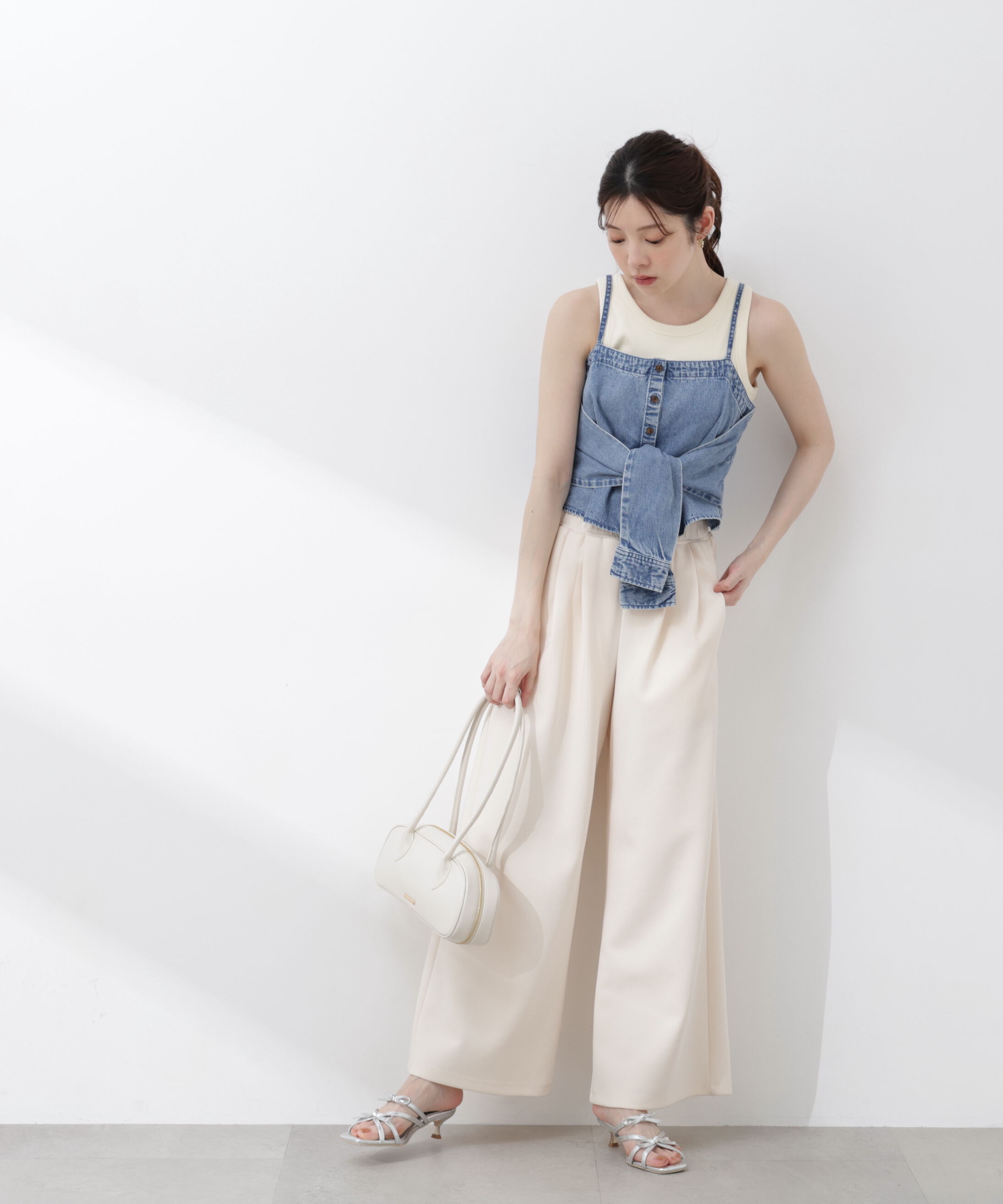 PROPORTION BODY DRESSING「〈a/mie〉シャツビスチェ 26SS」|シャツ・ブラウス|