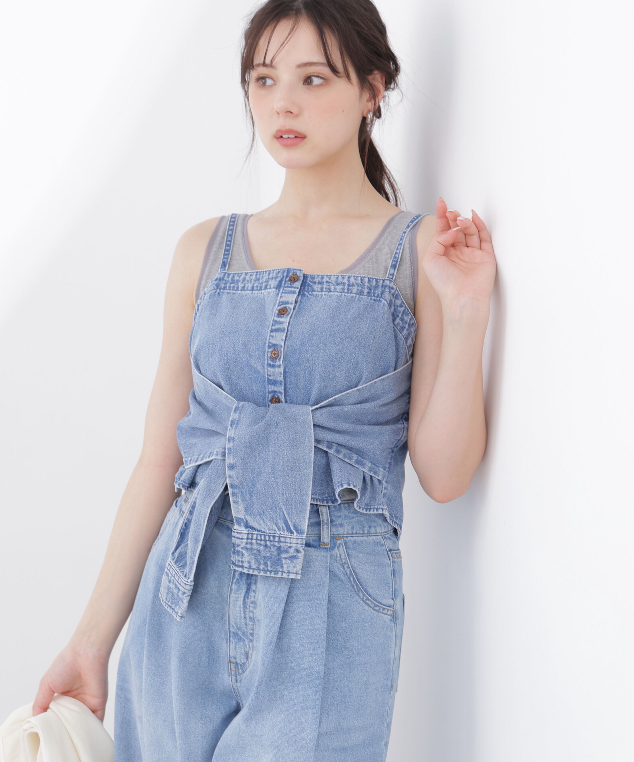 PROPORTION BODY DRESSING「〈a/mie〉シャツビスチェ 26SS」|シャツ・ブラウス|