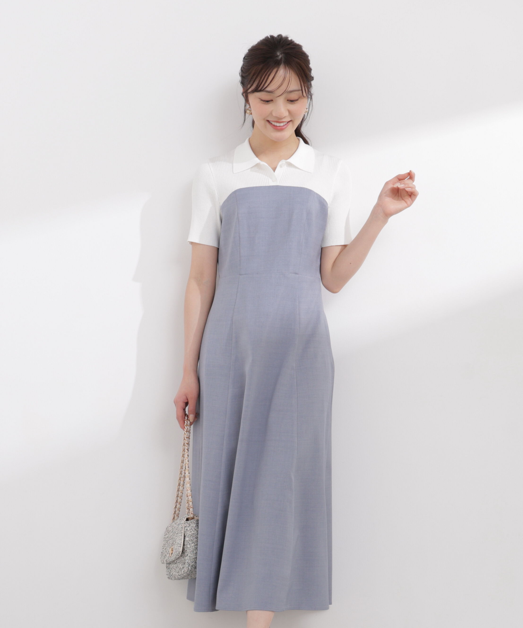 PROPORTION BODY DRESSING「ポロカラードッキングワンピース 26SS」|ワンピース|