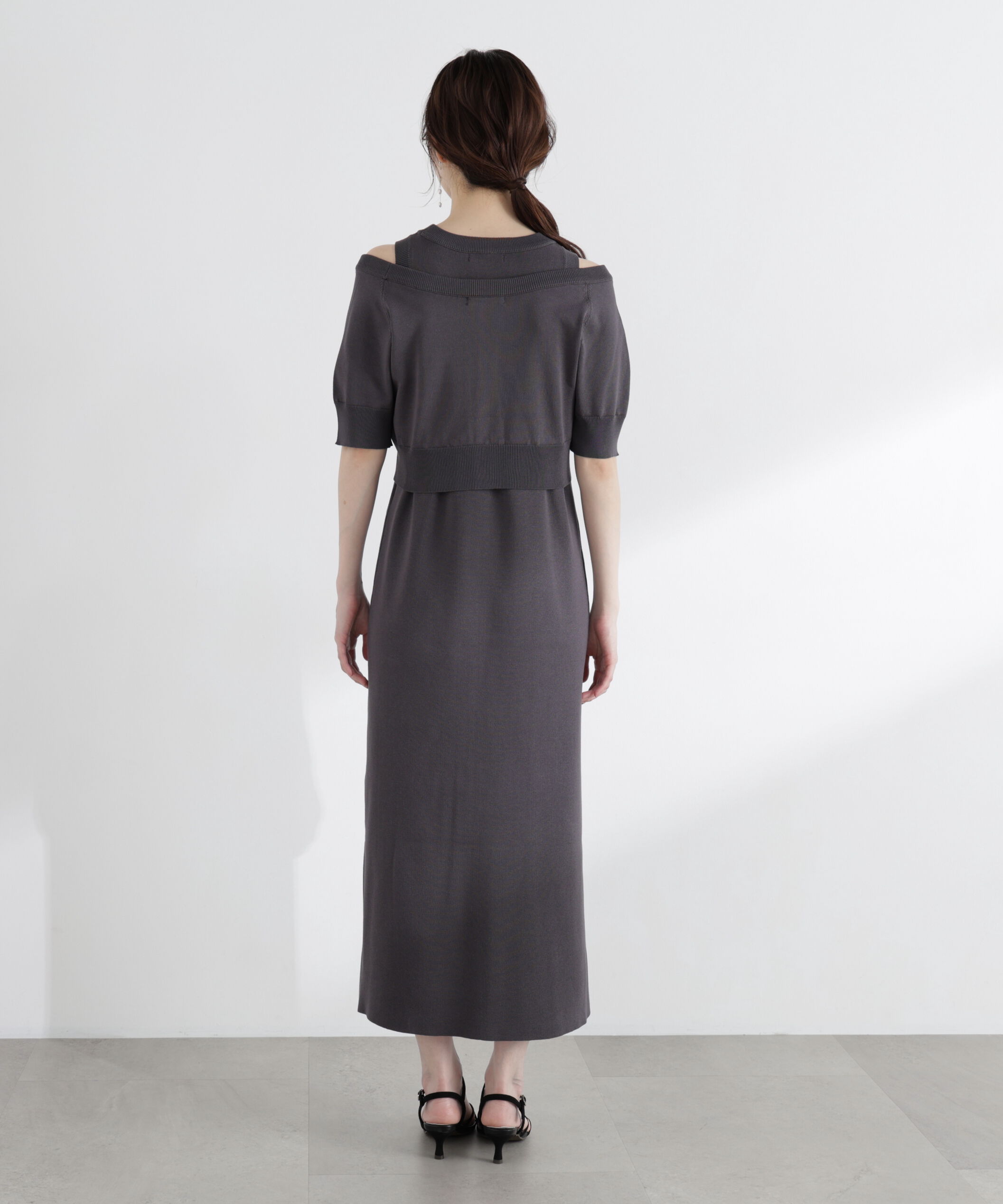 PROPORTION BODY DRESSING「＜中川紅葉さん着用＞ショートカーデレイヤードワンピース」|ワンピース|