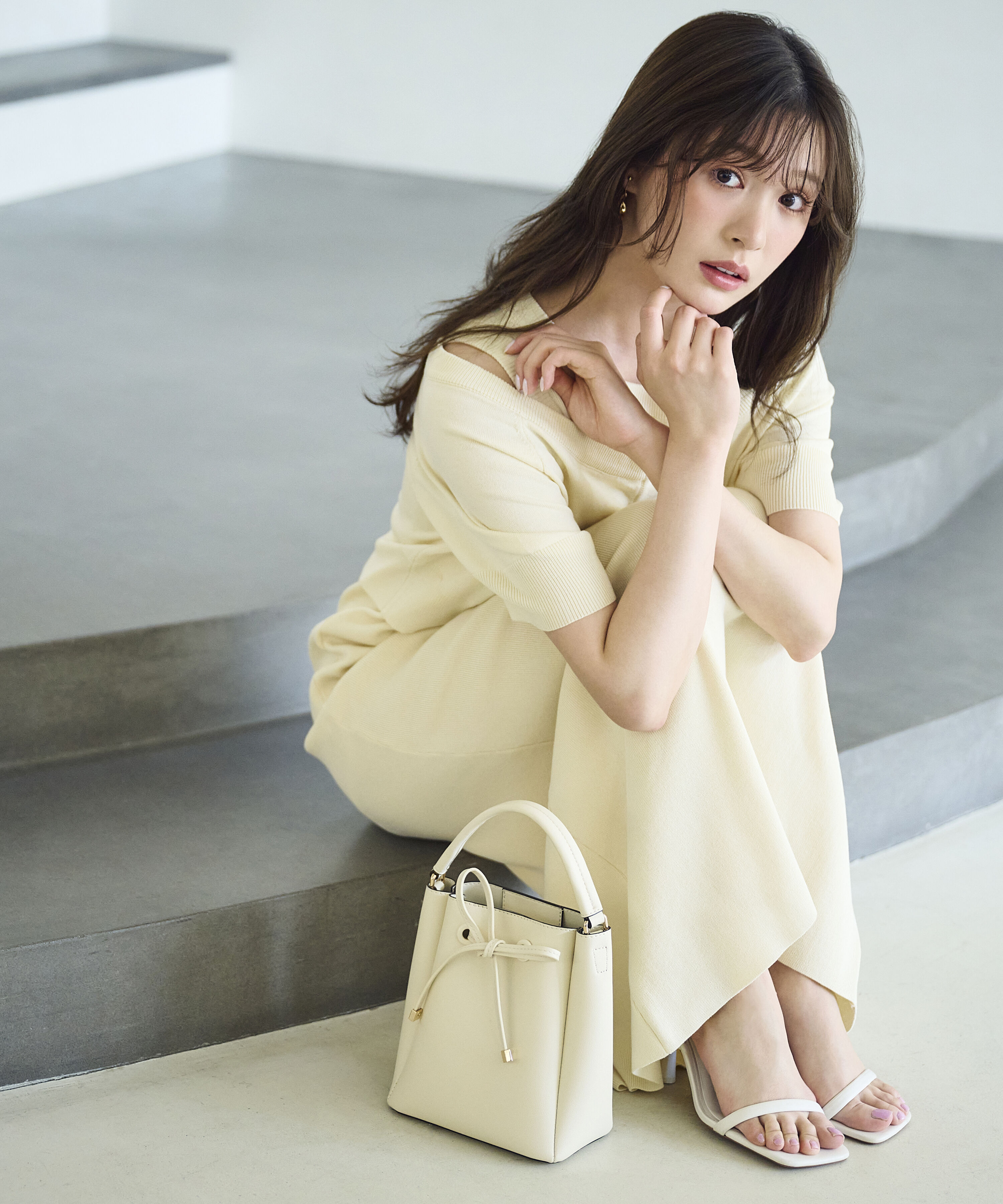 PROPORTION BODY DRESSING「＜中川紅葉さん着用＞ショートカーデレイヤードワンピース」|ワンピース|