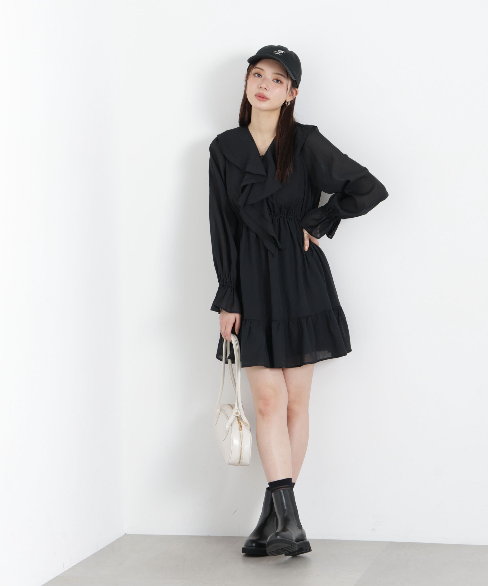 PROPORTION BODY DRESSING「《EDIT COLOGNE》ラッフルミニワンピース　26SS」|ワンピース|
