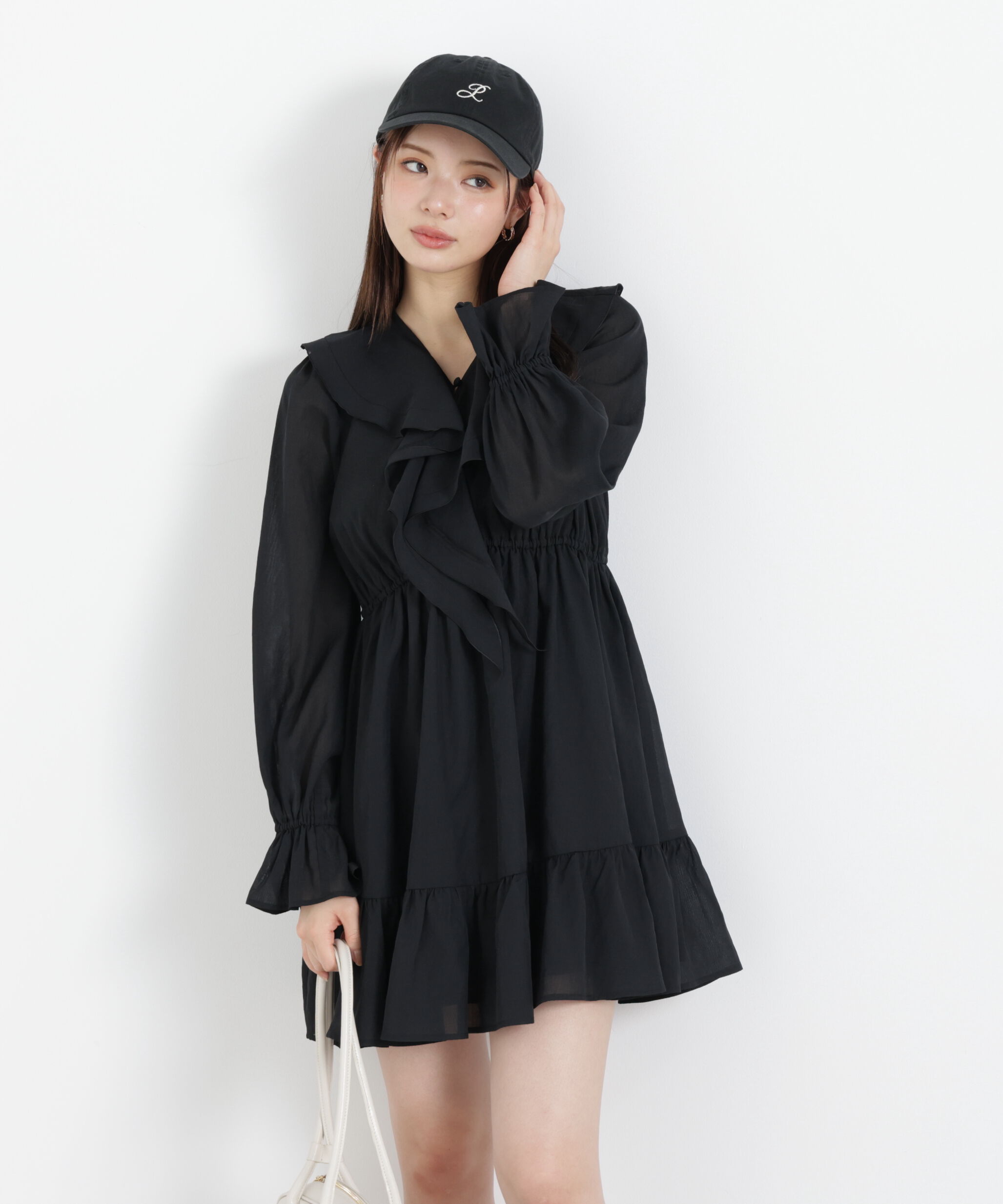 PROPORTION BODY DRESSING「《EDIT COLOGNE》ラッフルミニワンピース　26SS」|ワンピース|