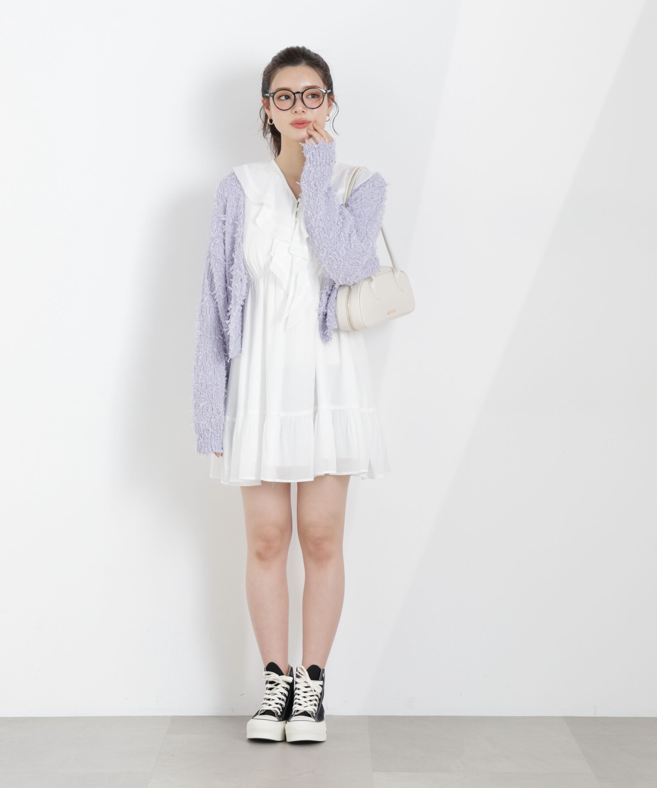 PROPORTION BODY DRESSING「《EDIT COLOGNE》ラッフルミニワンピース　26SS」|ワンピース|