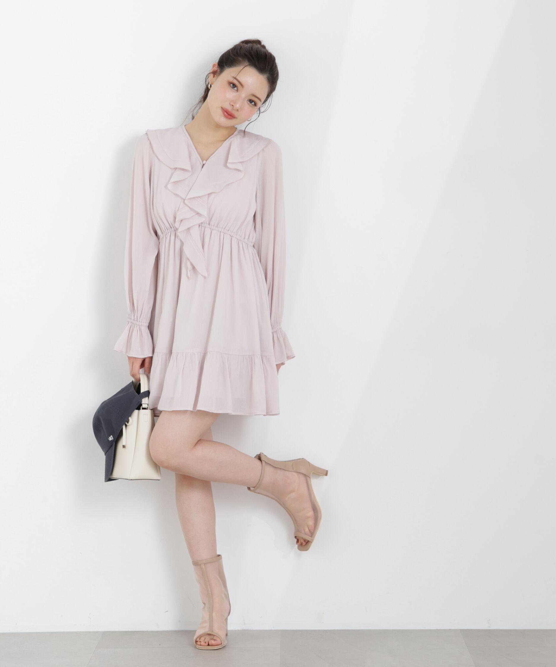 PROPORTION BODY DRESSING「《EDIT COLOGNE》ラッフルミニワンピース　26SS」|ワンピース|