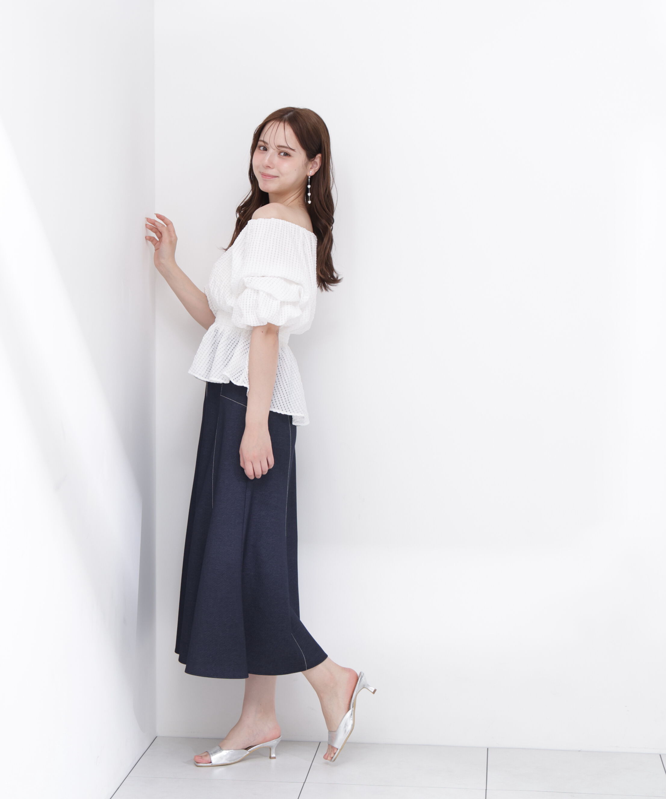 PROPORTION BODY DRESSING「＜中川紅葉さん着用＞〈a/mie〉2wayオフショルフィッシュテールブラウス」|シャツ・ブラウス|