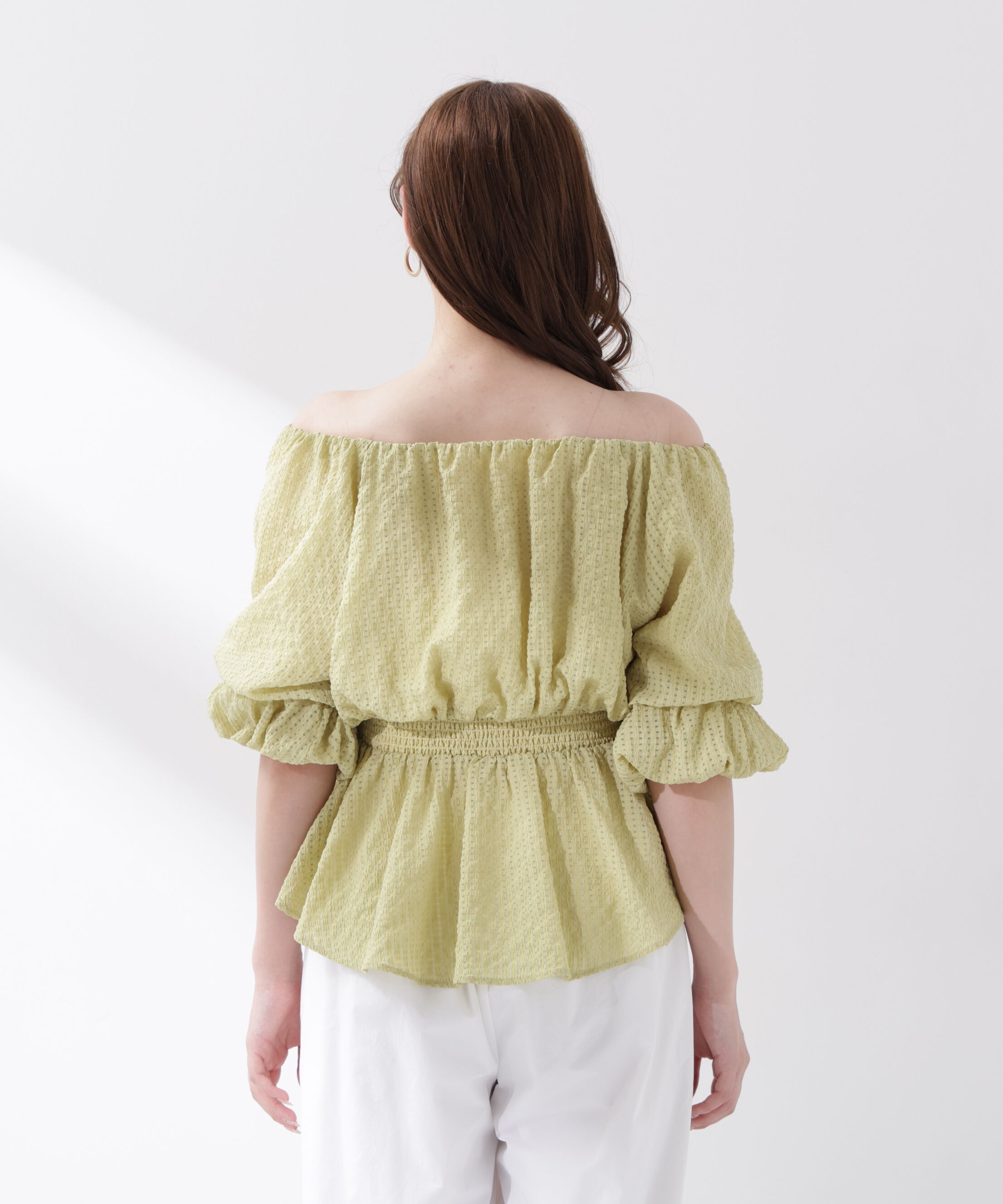 PROPORTION BODY DRESSING「＜中川紅葉さん着用＞〈a/mie〉2wayオフショルフィッシュテールブラウス」|シャツ・ブラウス|