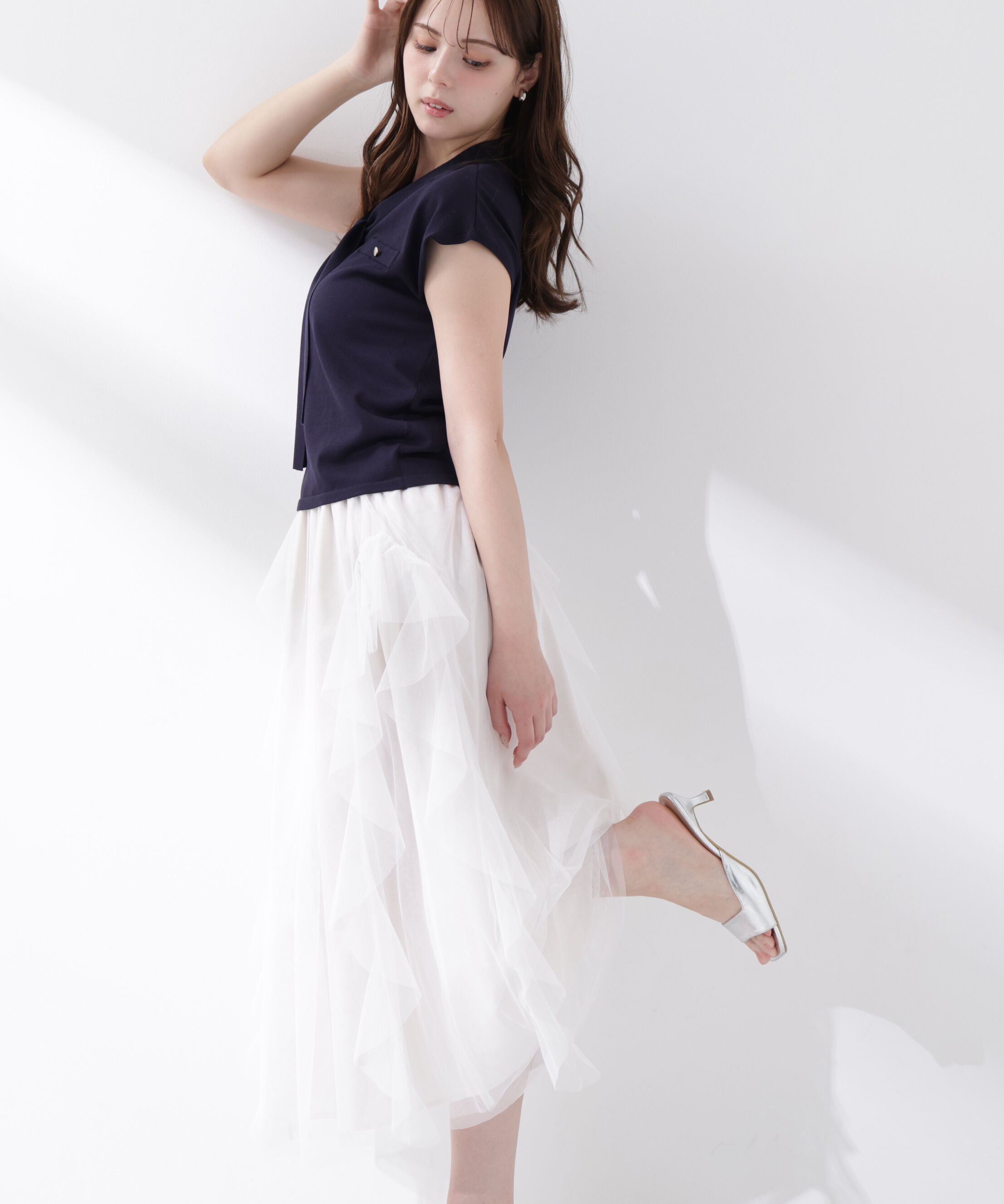 PROPORTION BODY DRESSING「＜中川紅葉さん着用＞ラッフルチュールスカート」|スカート|