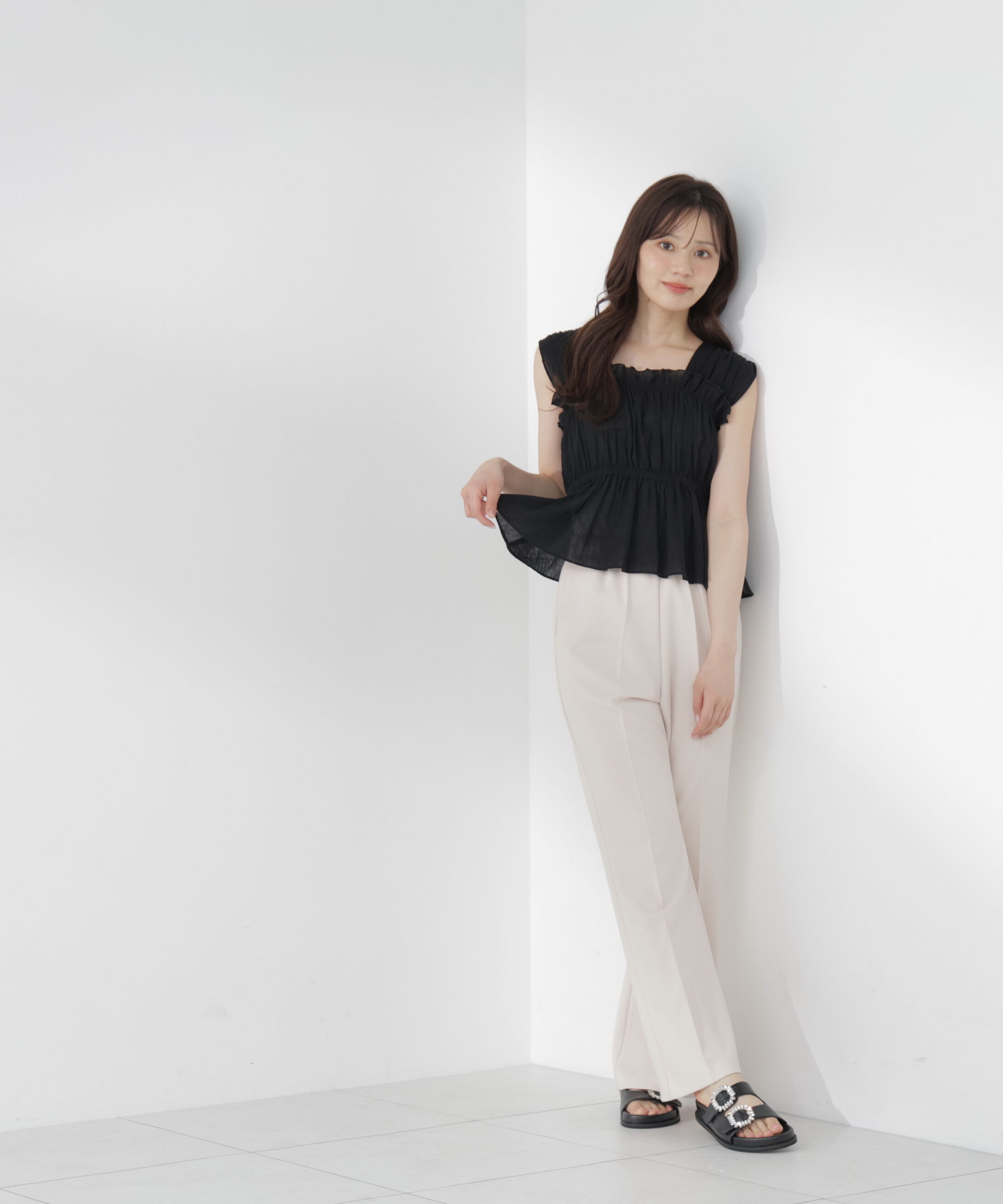 PROPORTION BODY DRESSING「ギャザーブラウス」|シャツ・ブラウス|