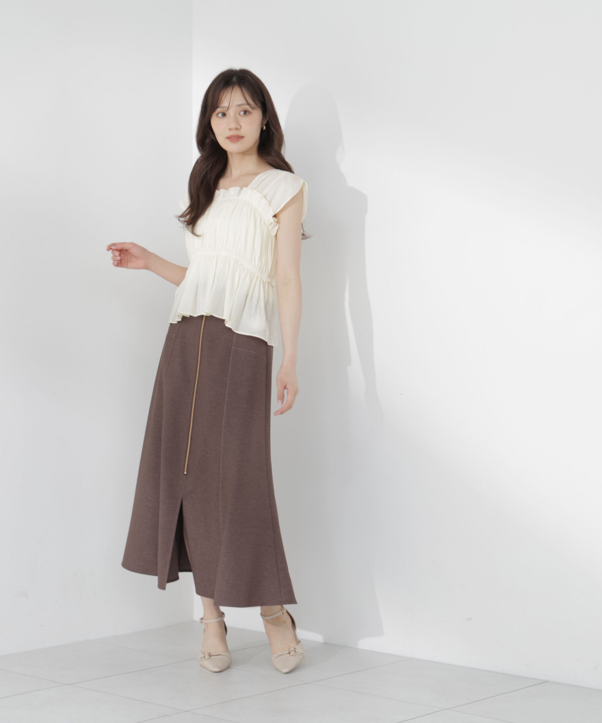PROPORTION BODY DRESSING「ギャザーブラウス」|シャツ・ブラウス|