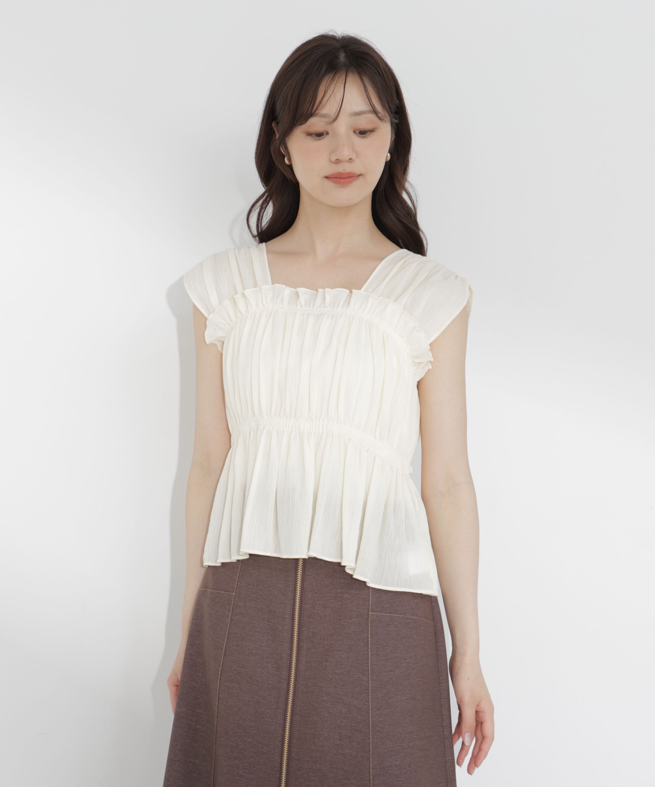 PROPORTION BODY DRESSING「ギャザーブラウス」|シャツ・ブラウス|