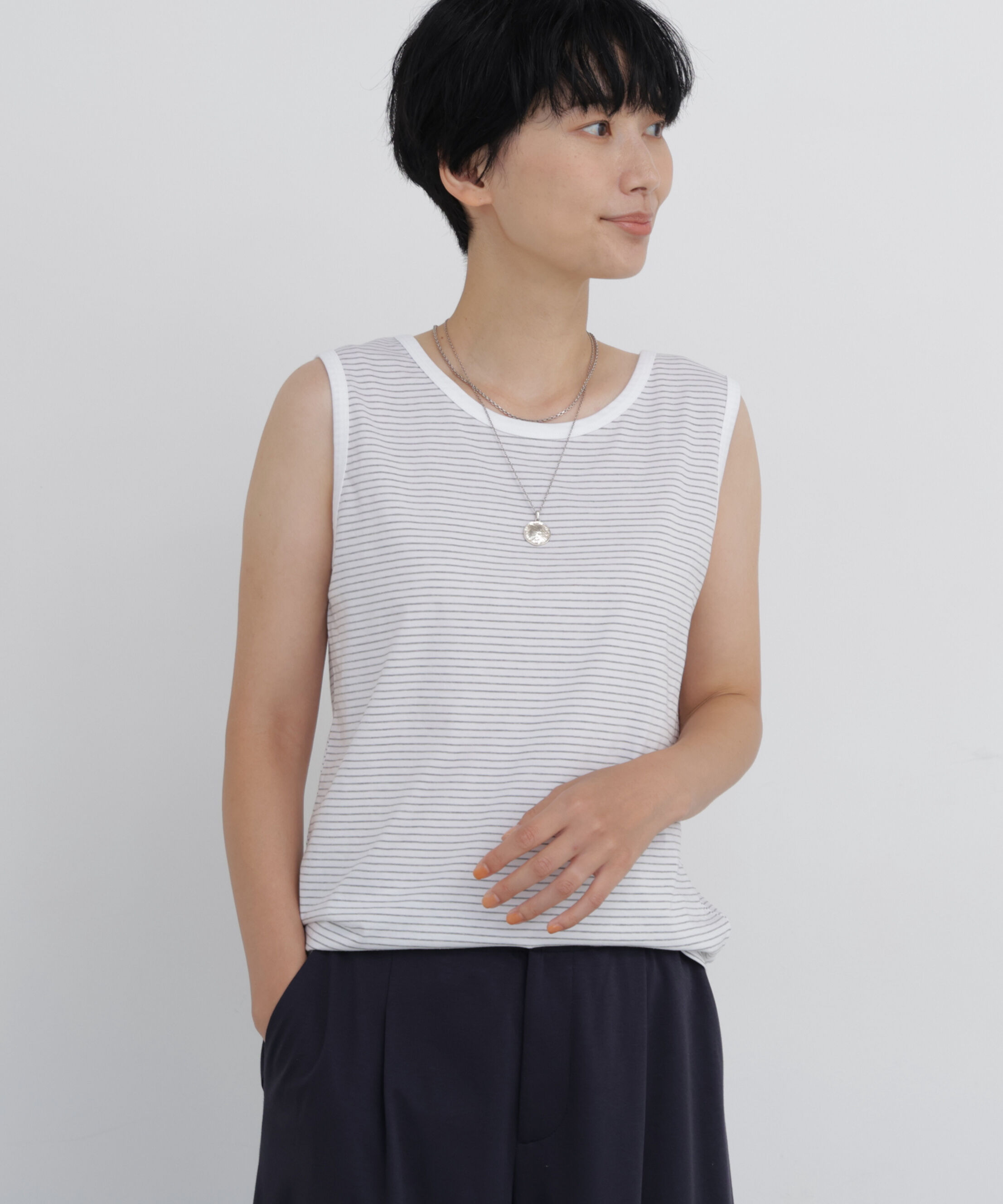  「ハイゲージボーダータンク」|Tシャツ・カットソー|