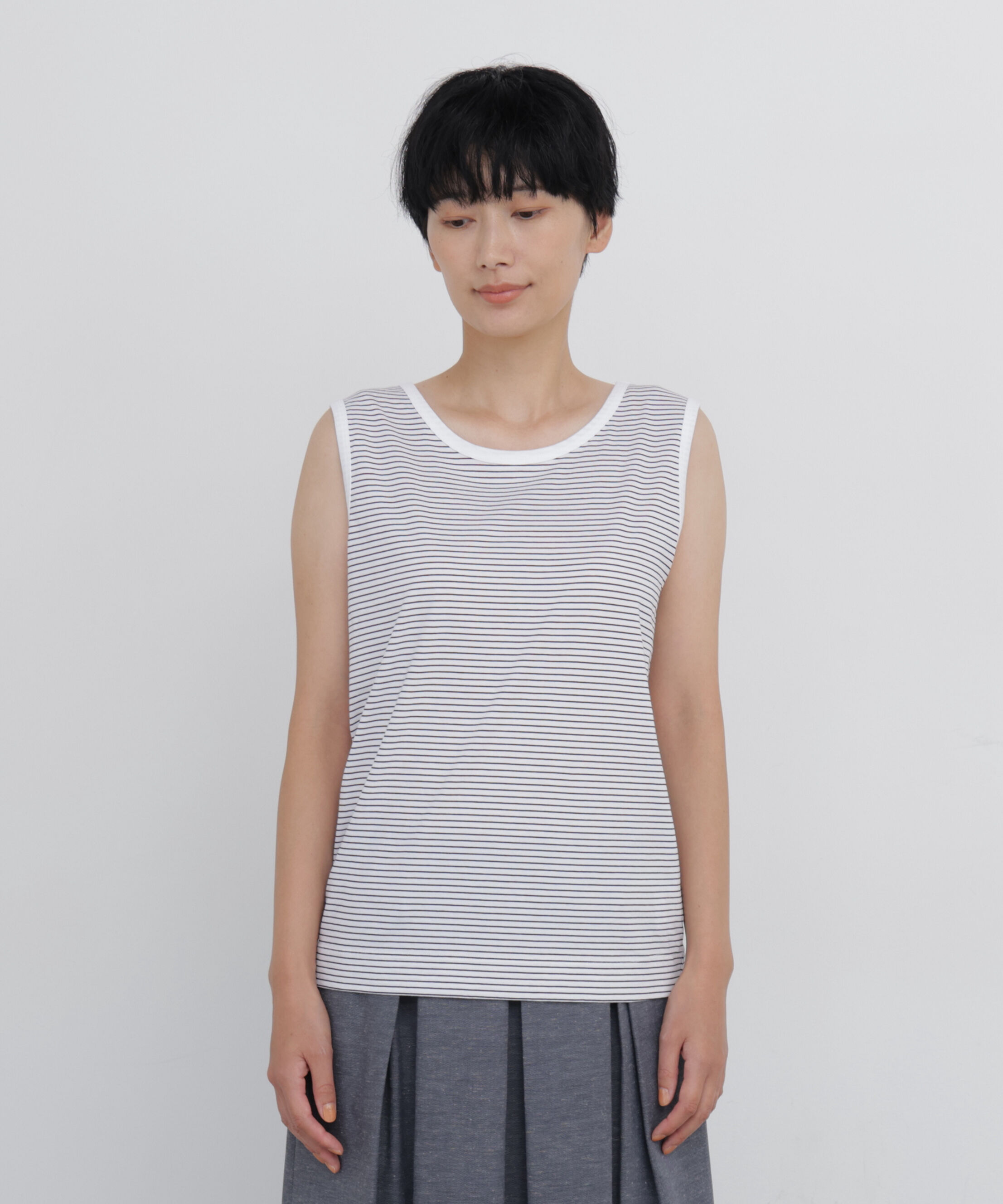  「ハイゲージボーダータンク」|Tシャツ・カットソー|